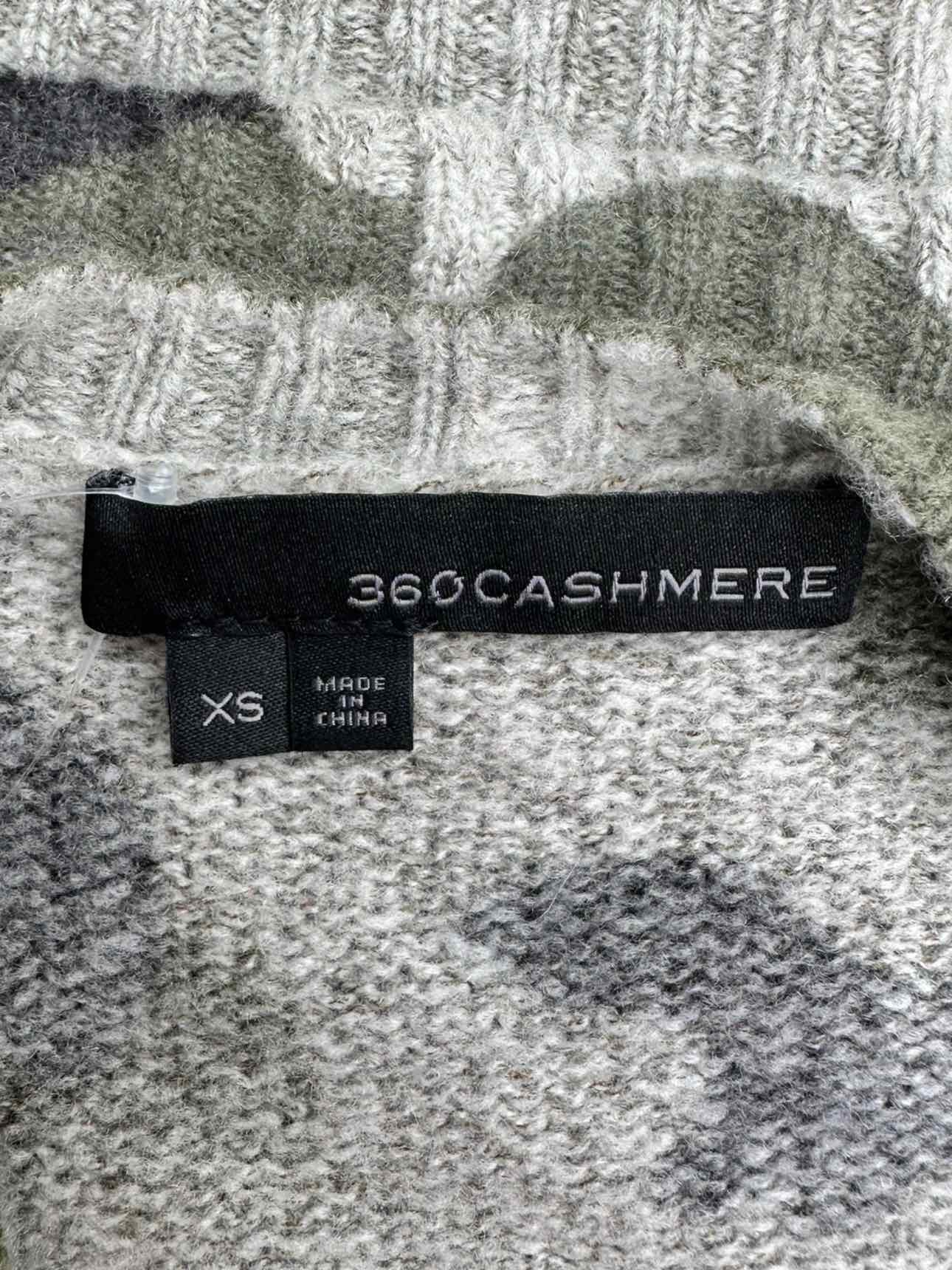 360 CASHMERE Green Camouflage Cashmere Sweater Size XS