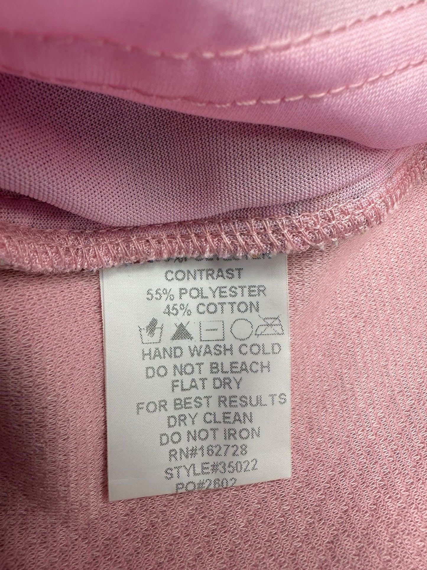VOY Pink Tweed Shift Dress Size L
