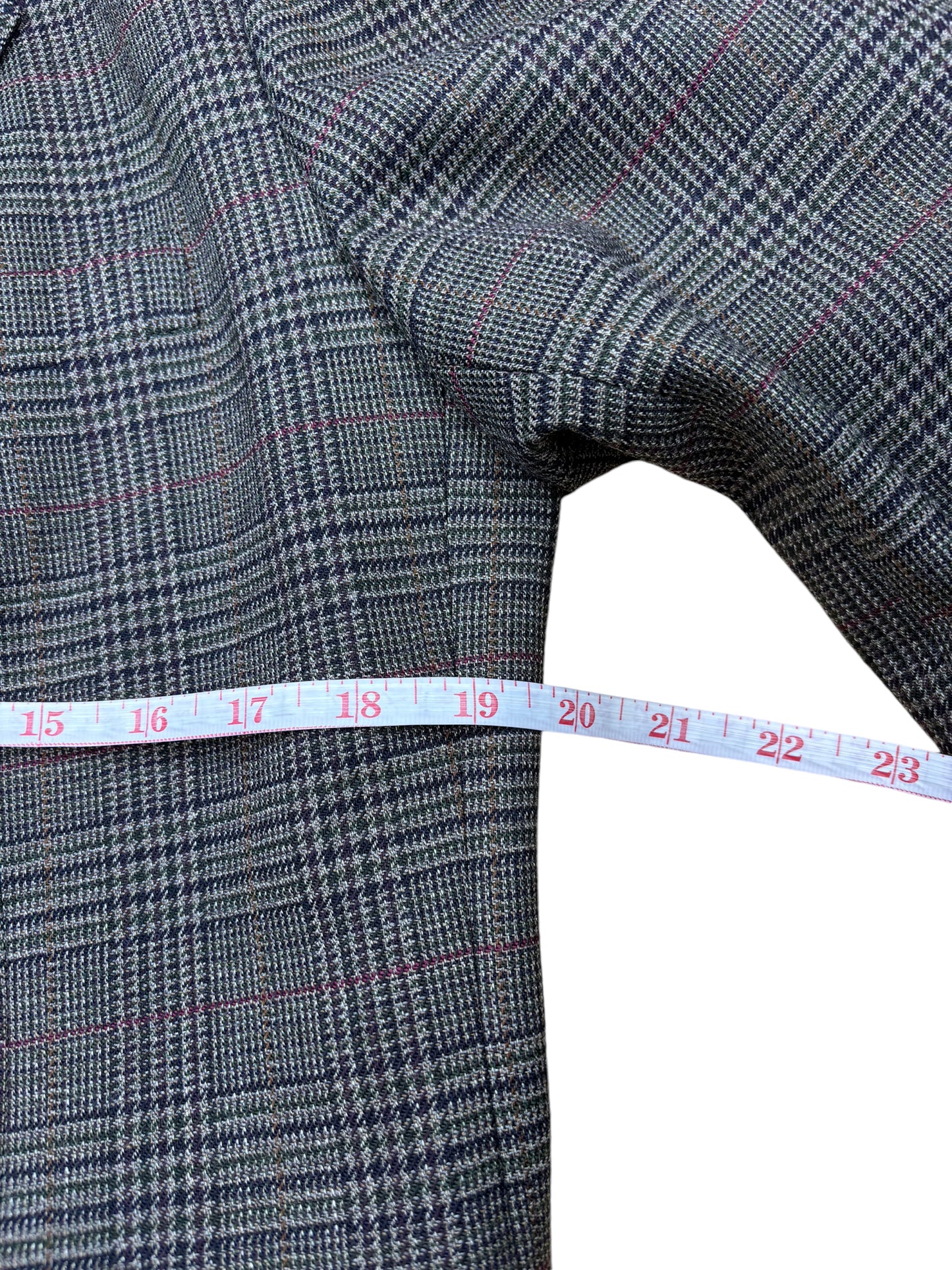 Corbin Collection Grey Plaid Blazer Size 10