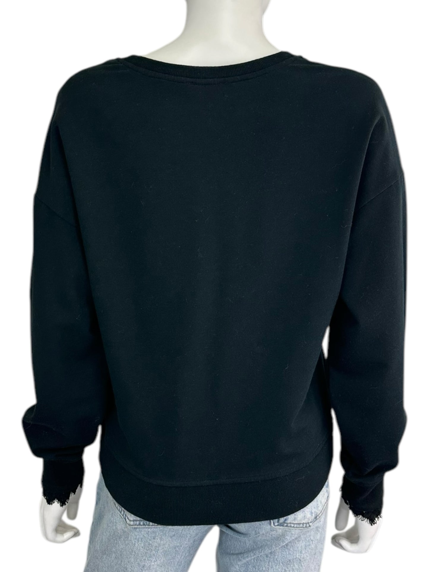 sundays Black Lace Crewneck Size M