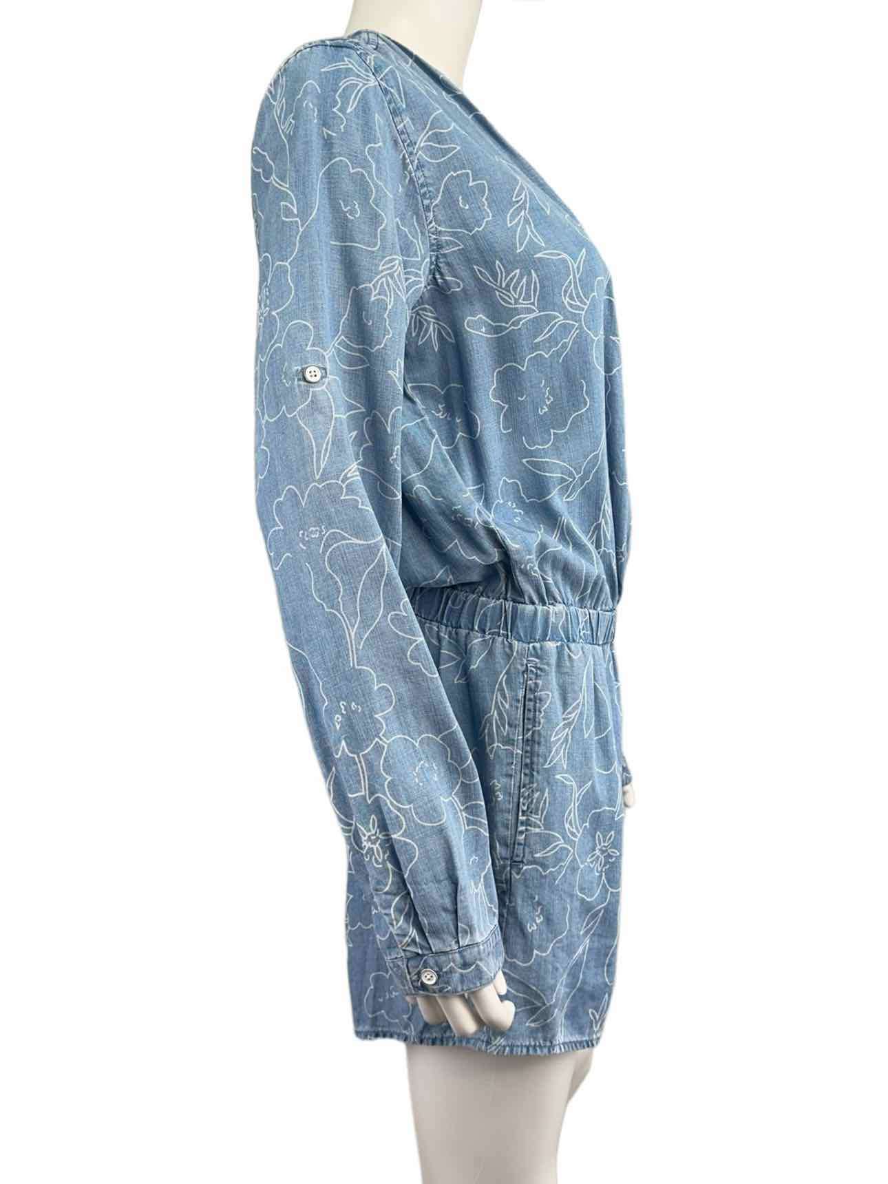 cloth & stone Blue Chambray Romper Size S