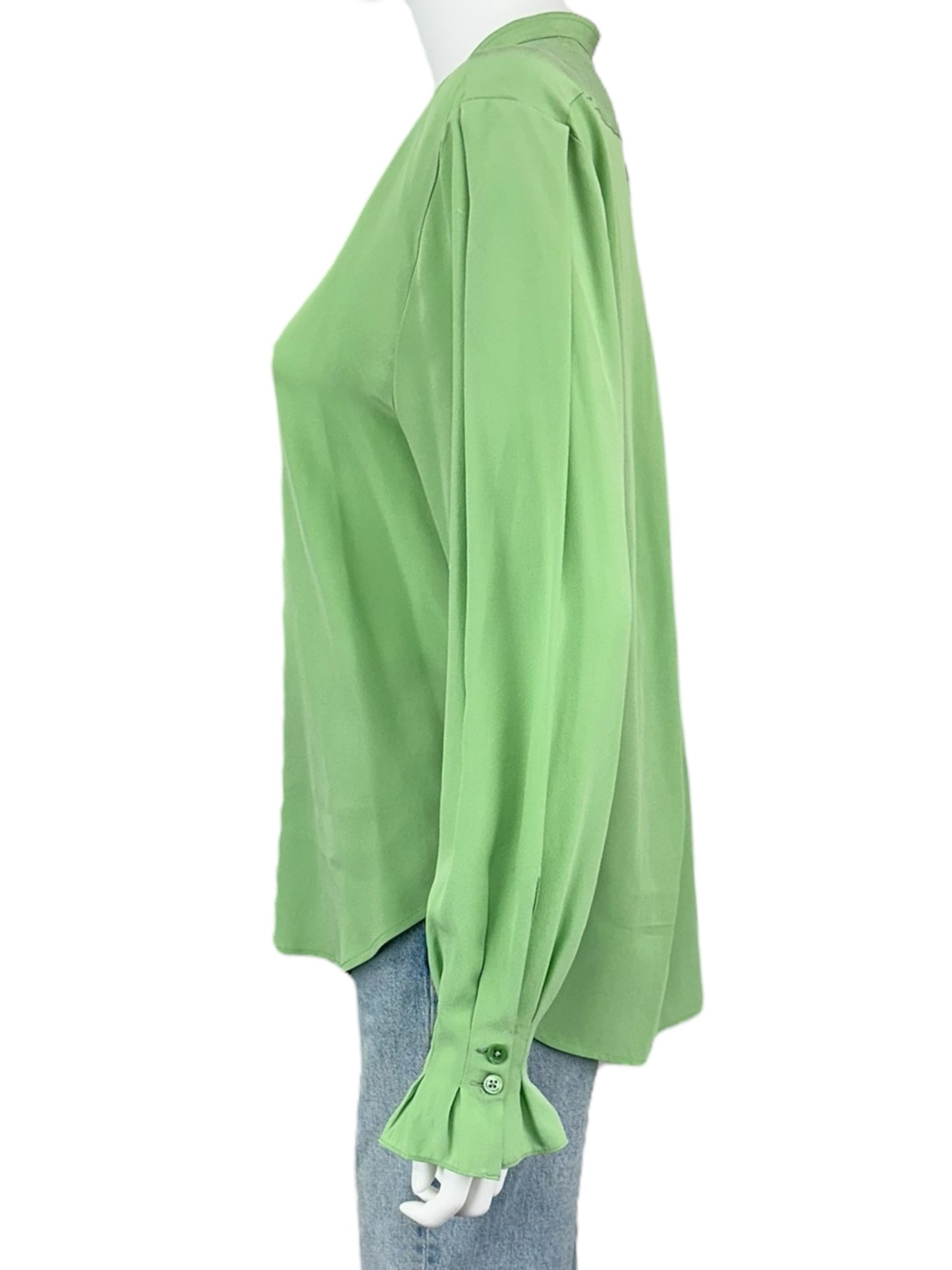 EQUIPMENT Green 100% Silk Button-Down Shirt Size S