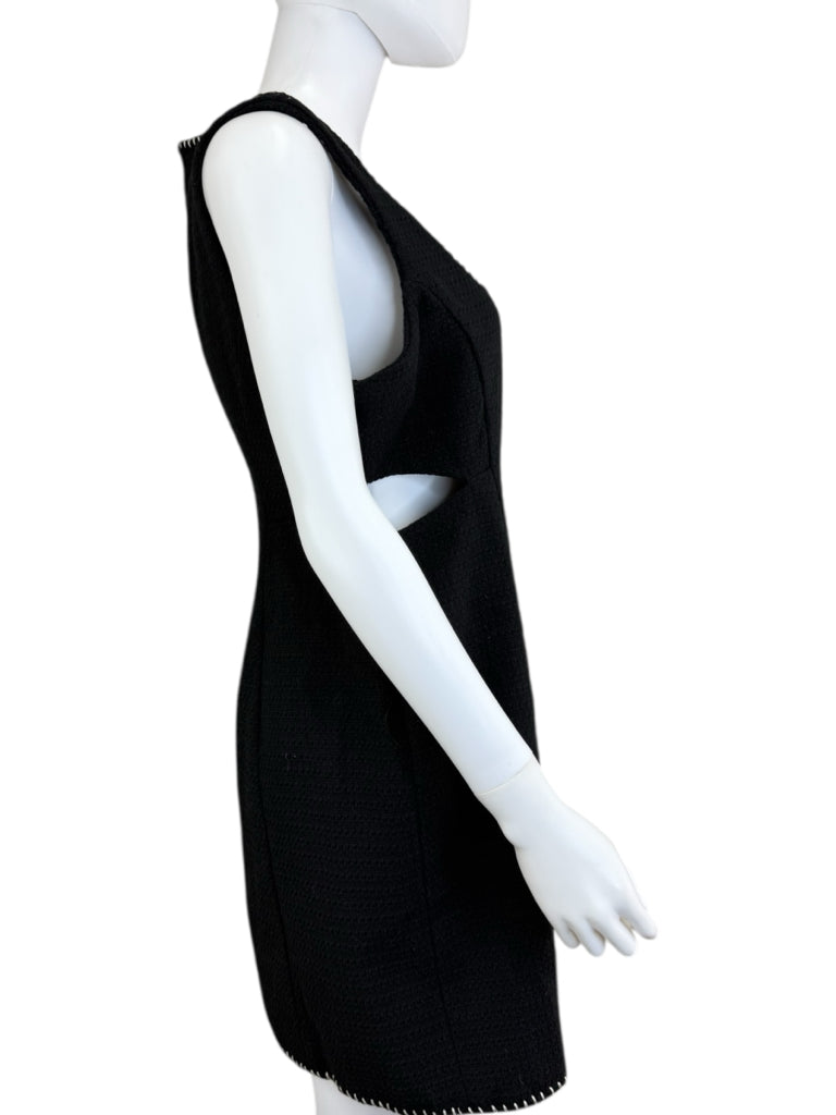 AVEC LES FILLES NWT Black Tweed Cutout Dress Size L