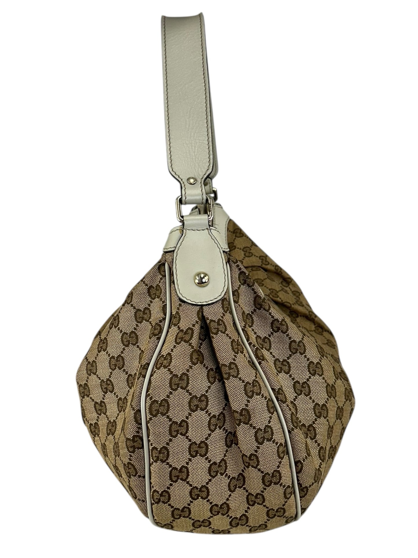 Gucci Tan Medium GG Canvas Sukey Shoulder Bag Designer Handbag