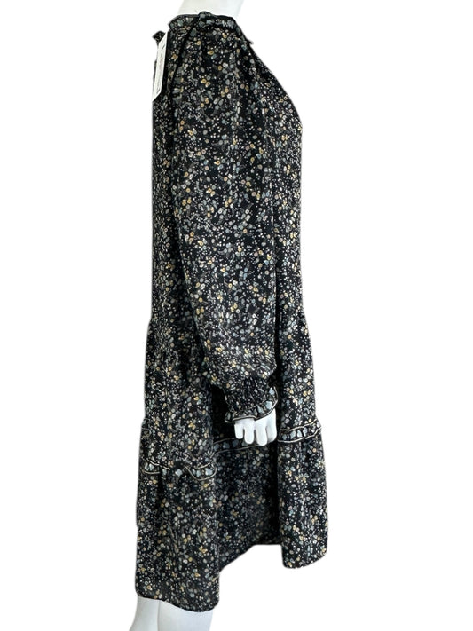 MAX STUDIO Black Floral Casual Dress Size XL
