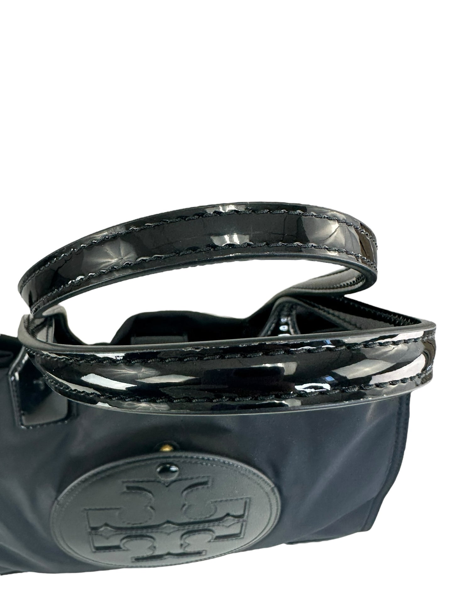Tory Burch Black 'mini ella patent tote bag' Designer Handbag