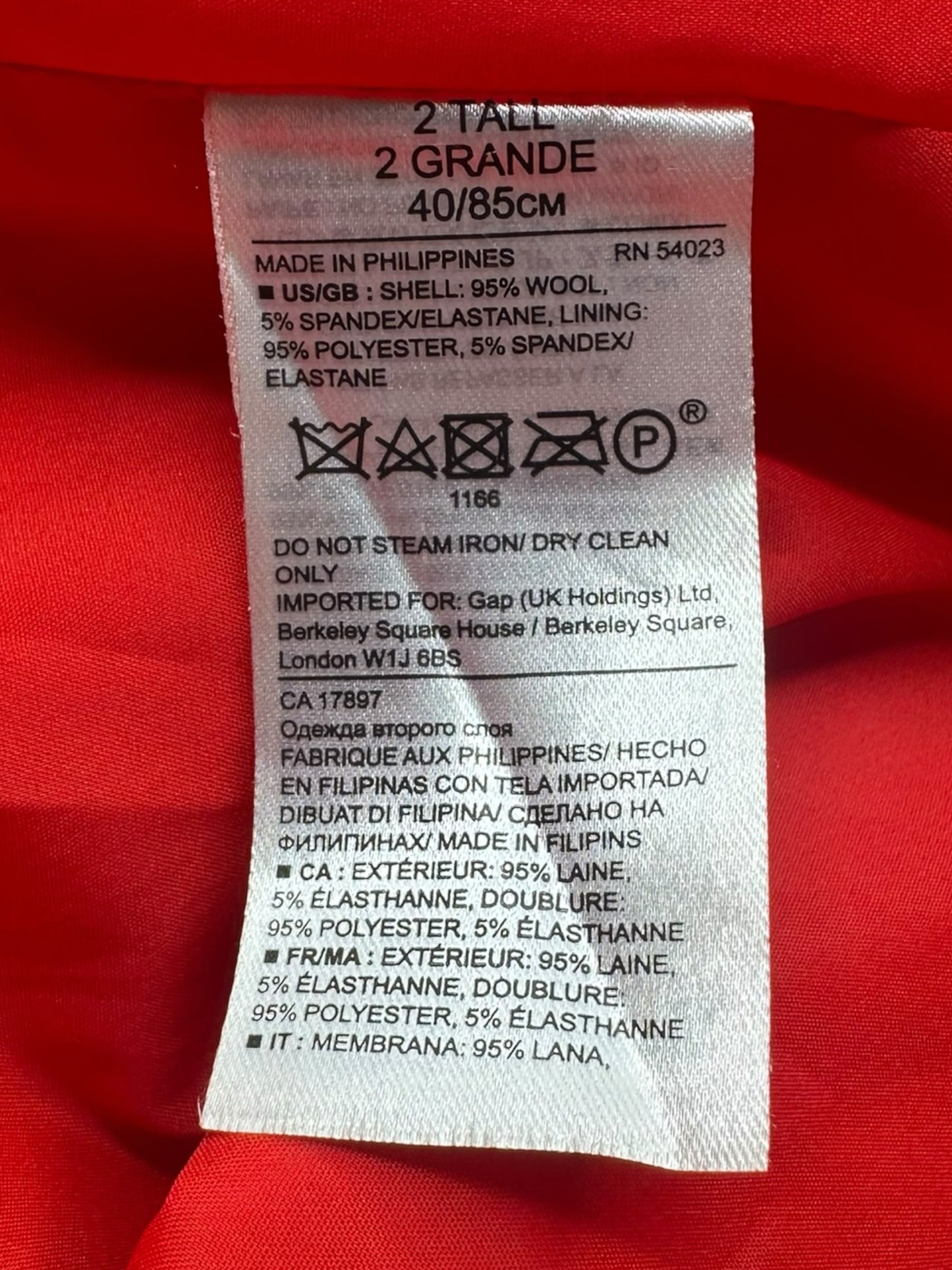 BANANA REPUBLIC Red Mini Workwear Dress Size 2