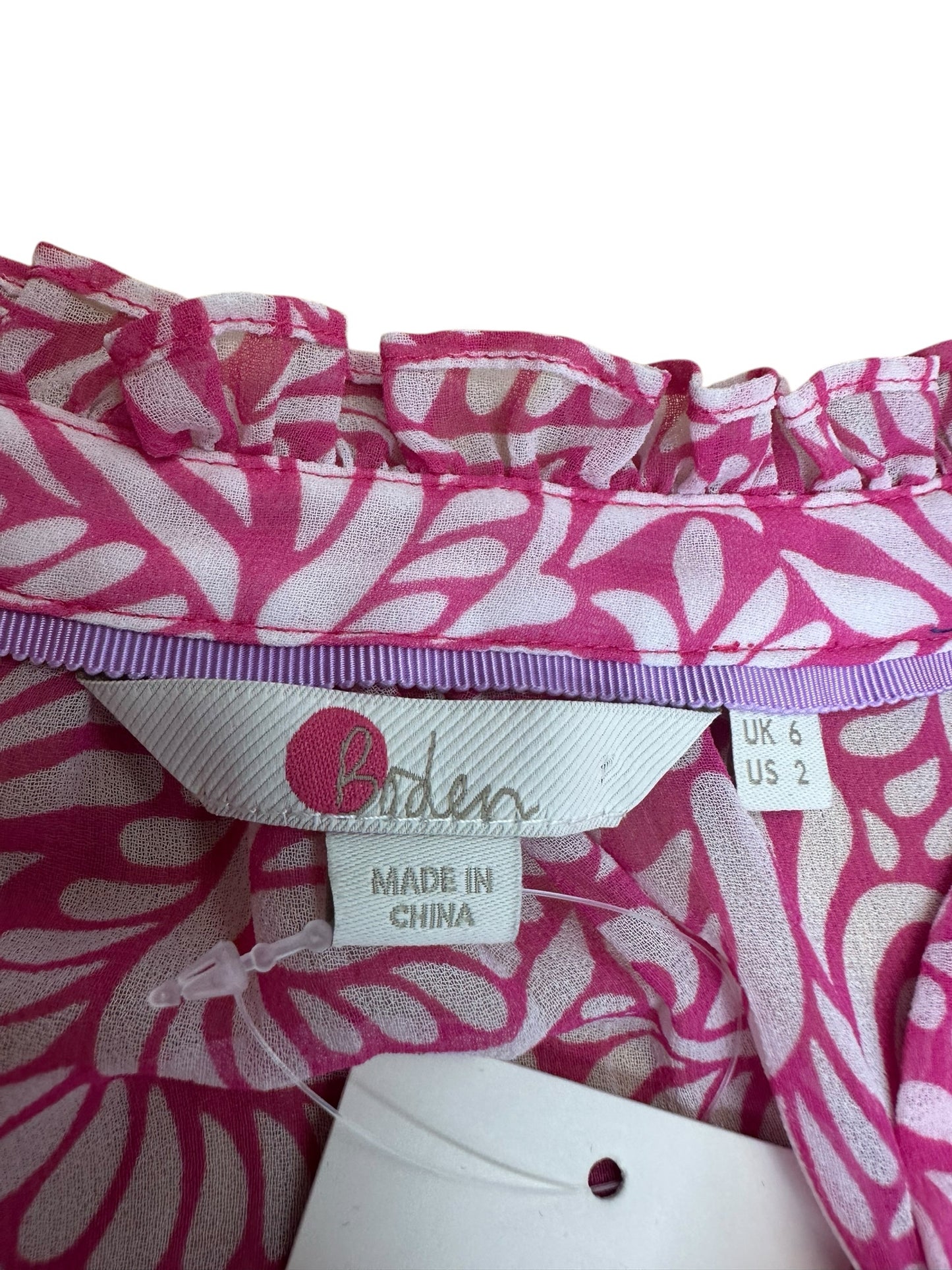 Boden Light Pink Paisley Blouse Size 2
