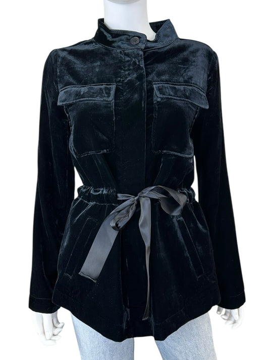 LOFT Black Velvet Jacket Size S
