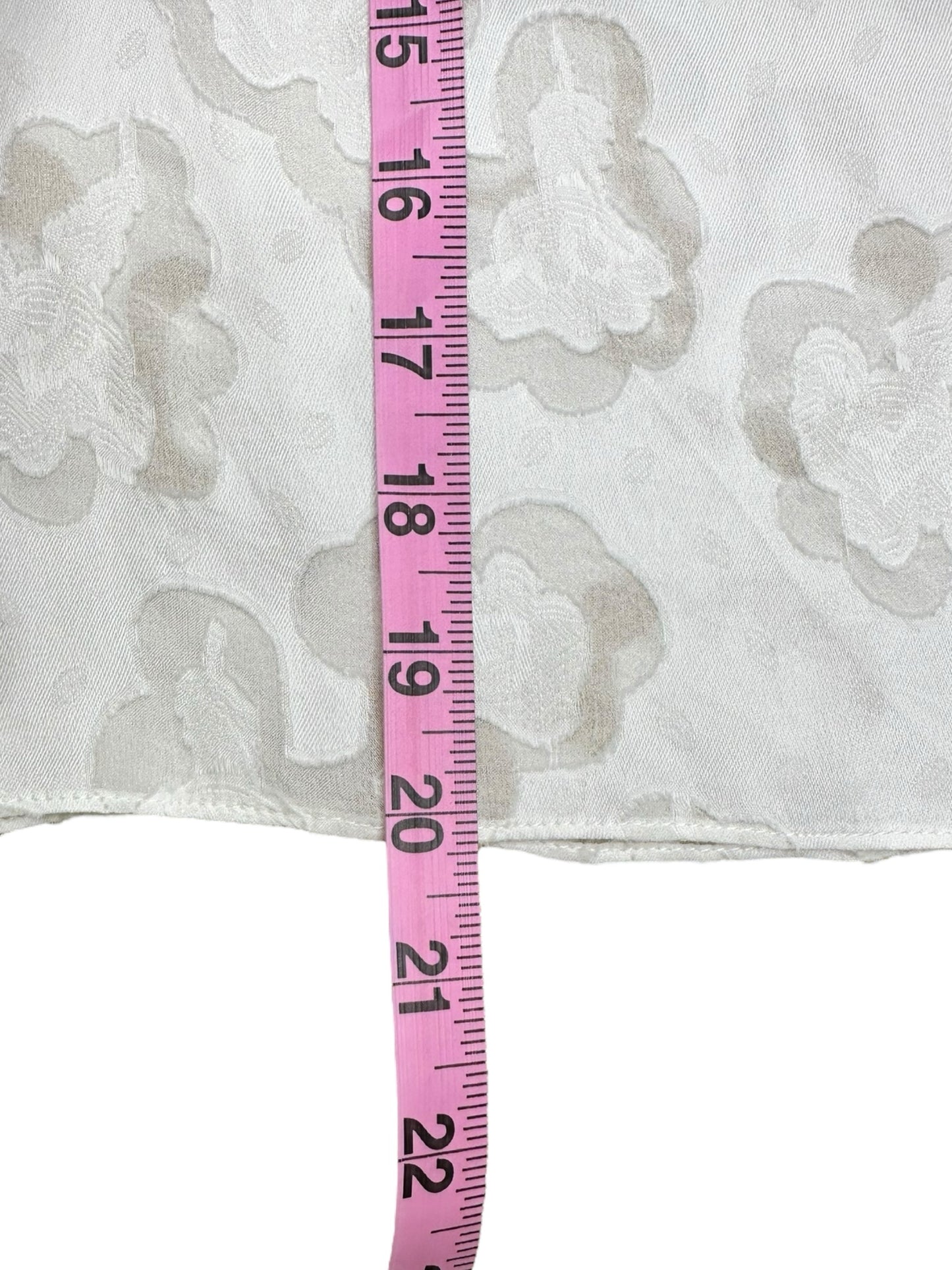 REBECCA TAYLOR Cream Floral Silk Blend Sheer Blouse Size 4