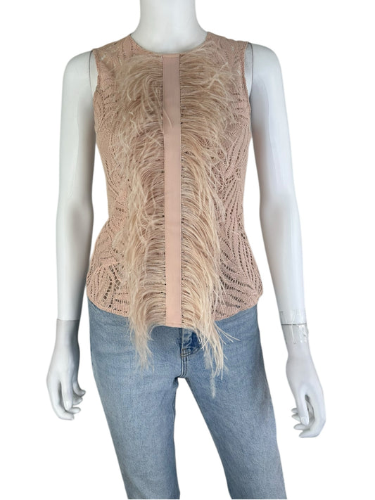 BCBGMAXAZRIA Blush Pink Meg Blouse Size XXS