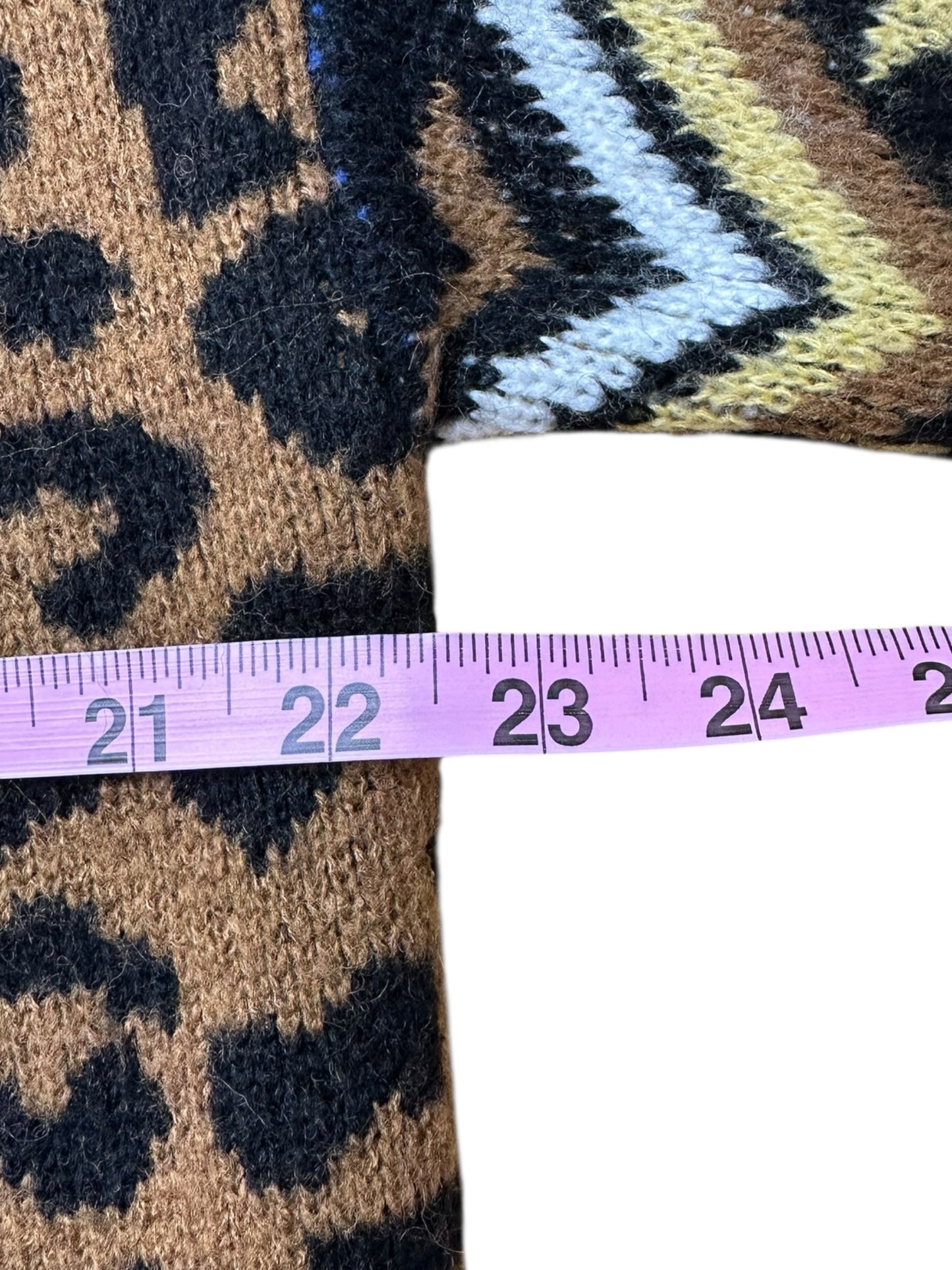 by anthropologie Marseille Leopard Sweater Cardigan Size XS