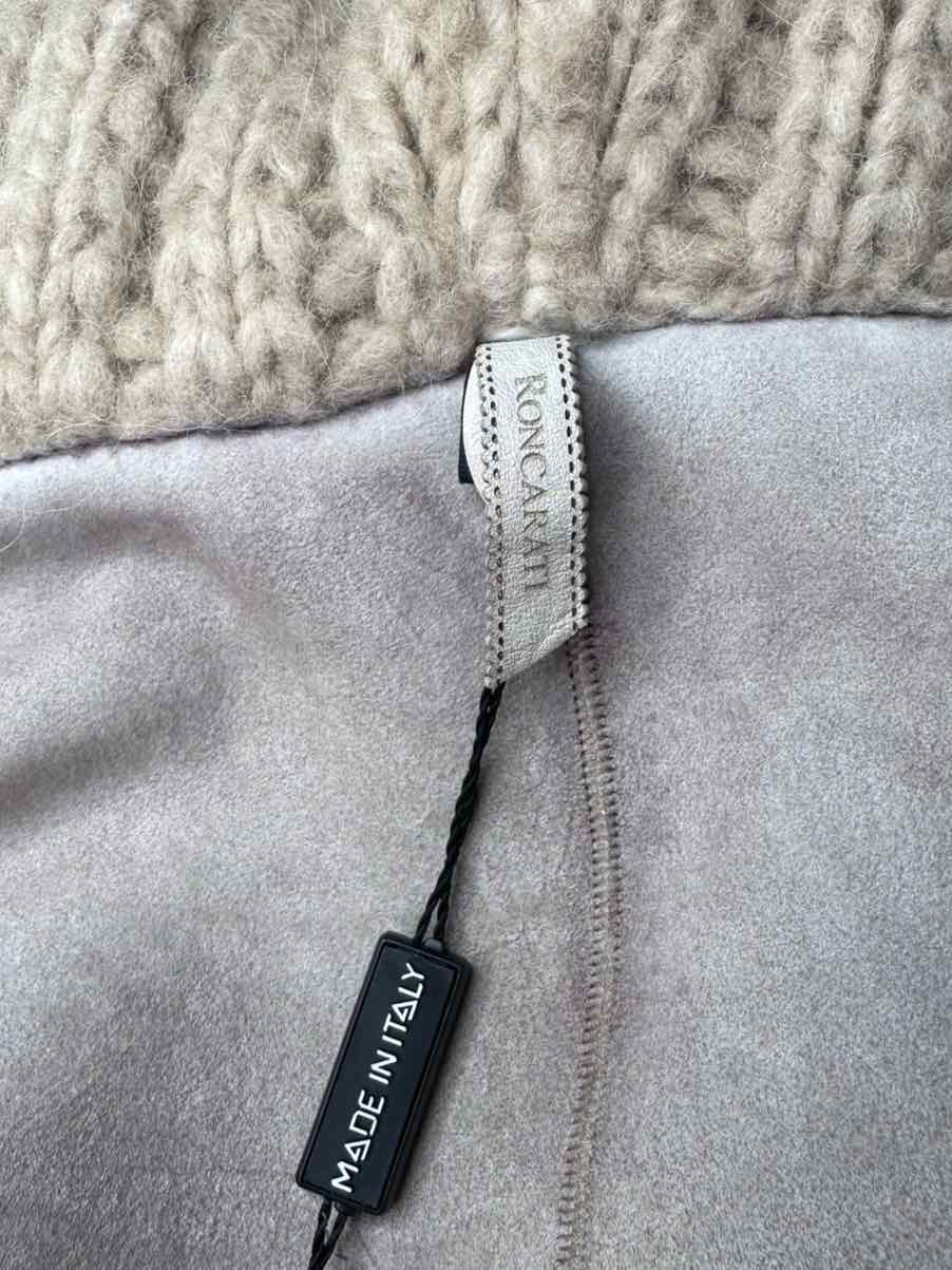 Roncarati NWT Tan Lacoon Bacio Sherling Coat Size 42