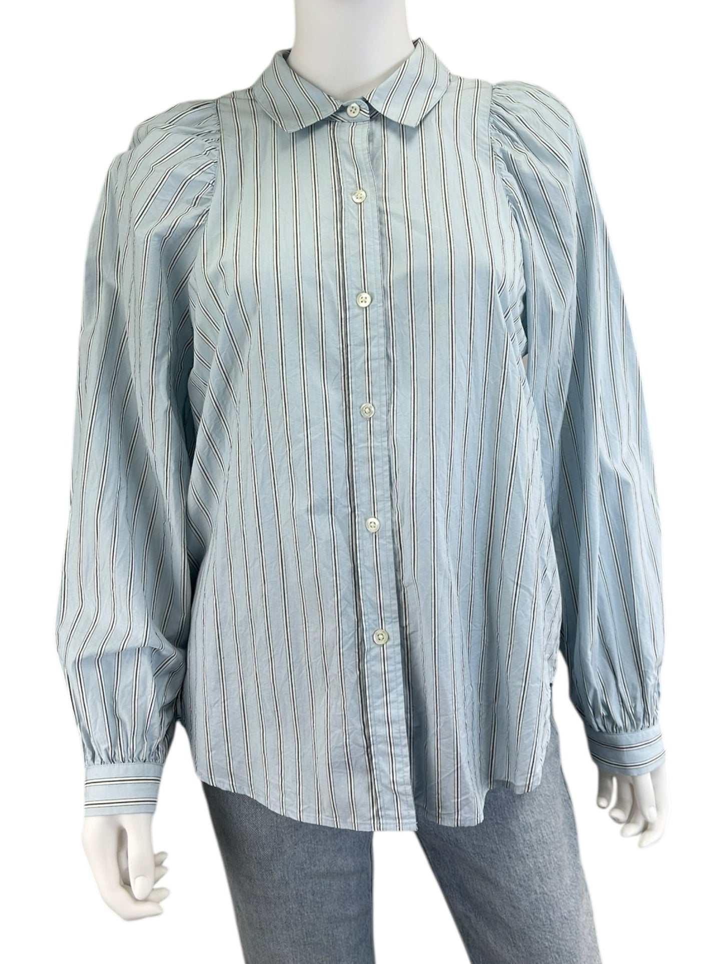 Rails Blue Striped Elsa Shirt Size M