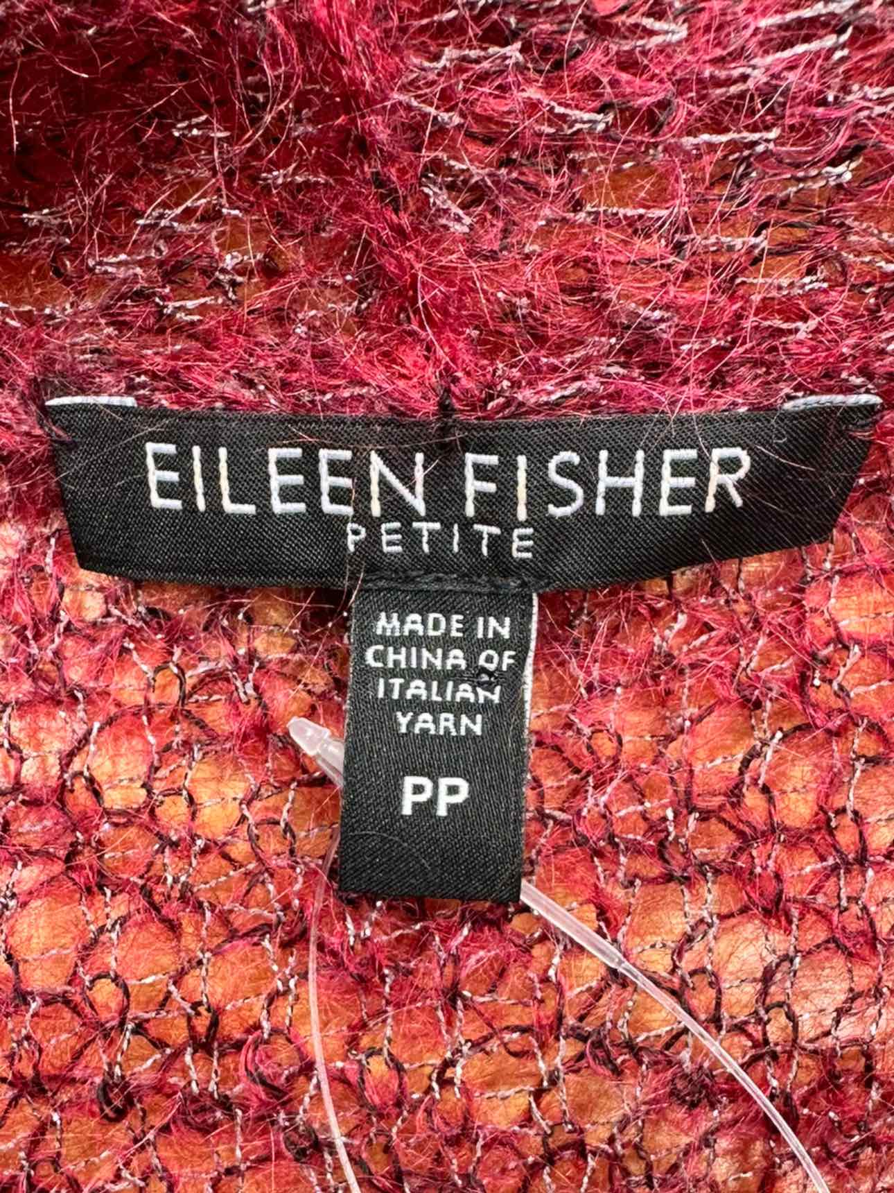 EILEEN FISHER Burgundy Sweater Cardigan Size PS