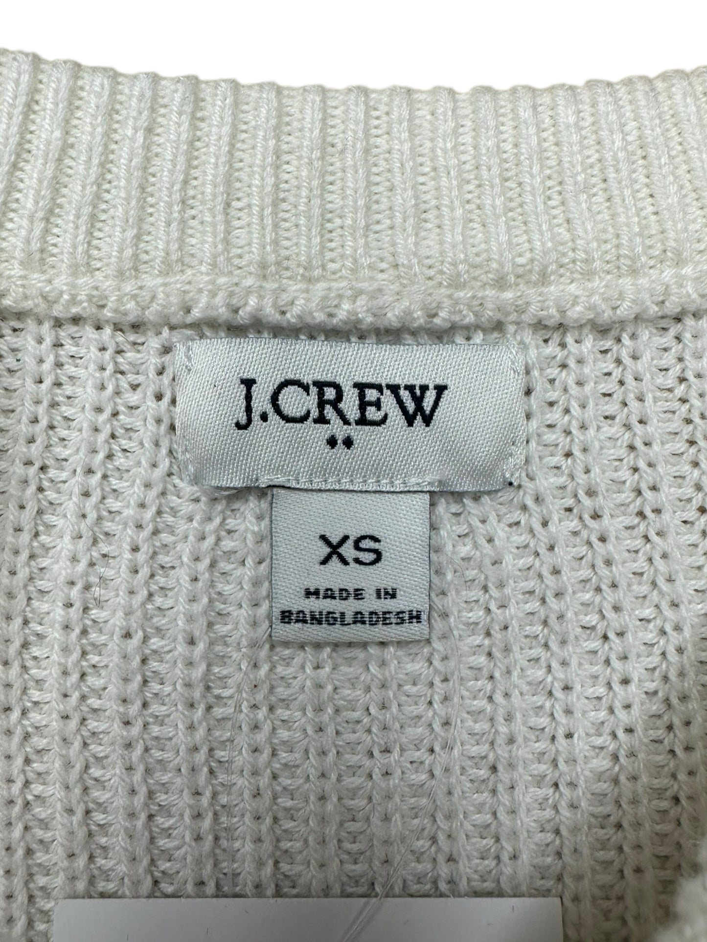J. Crew White Cotton Sweater Size XS