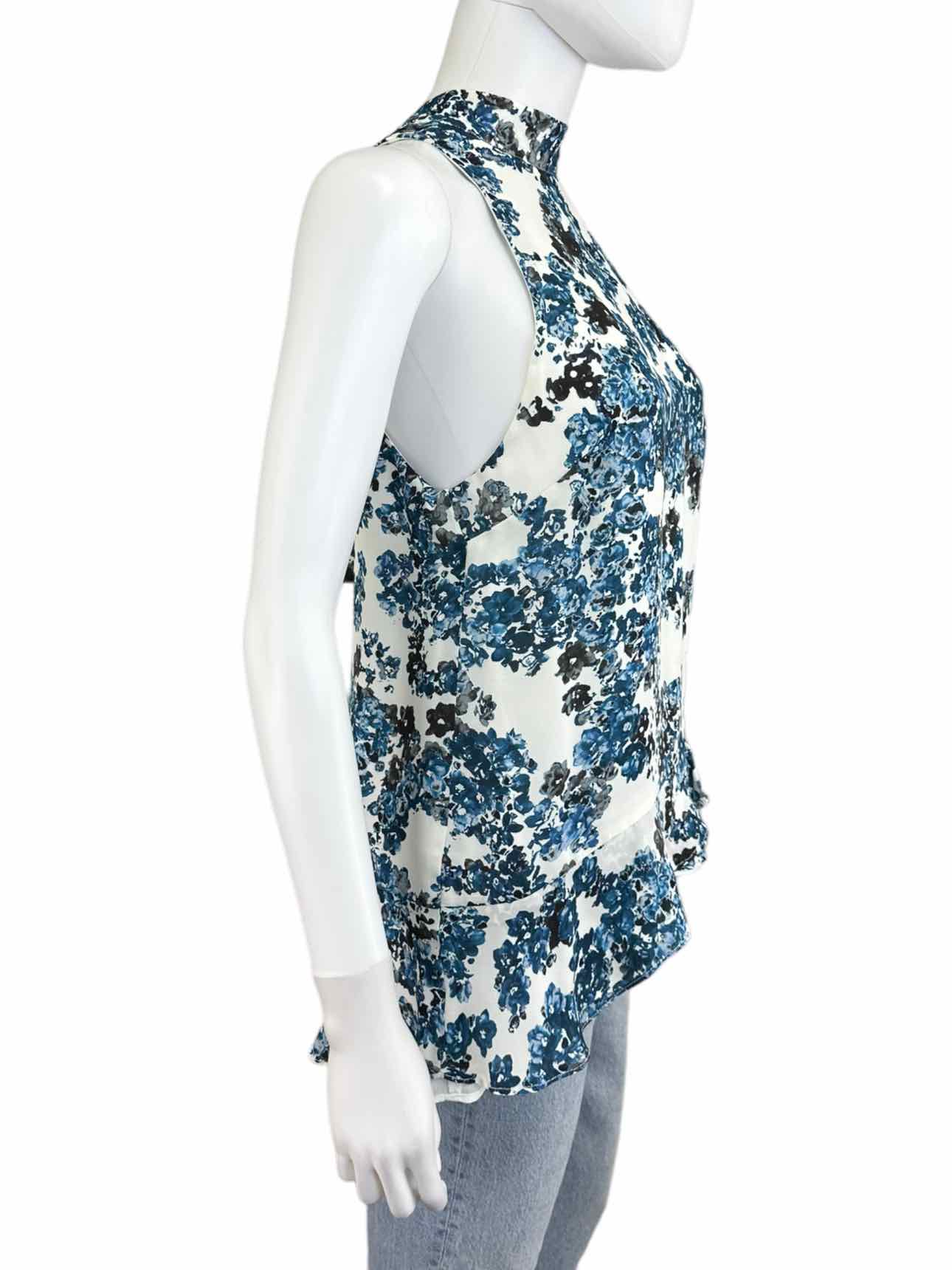 Parker 100% SILK Floral Halter Top Size XS
