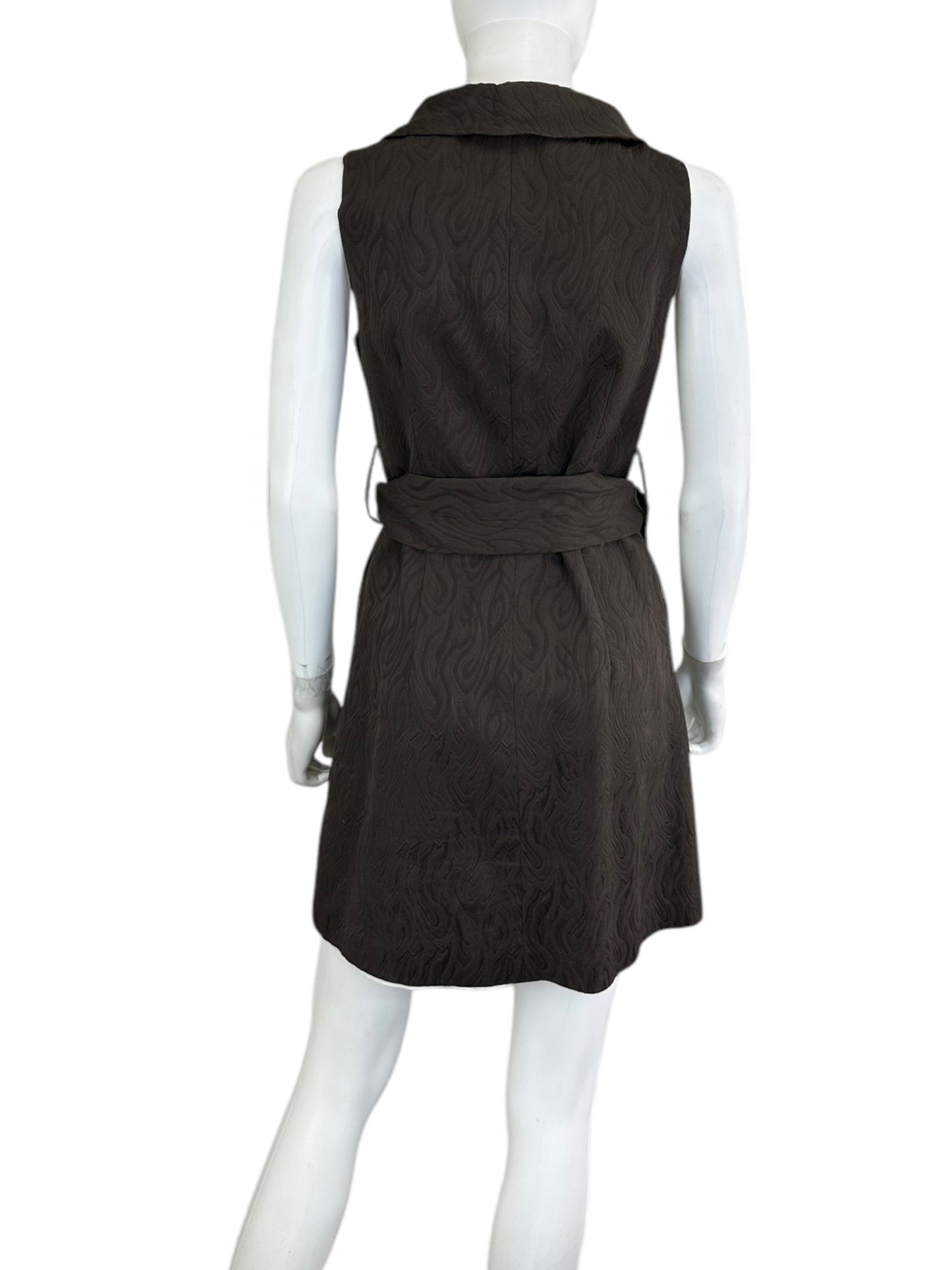 MILLY of New York Brown Ruffle Mini Dress Size 6
