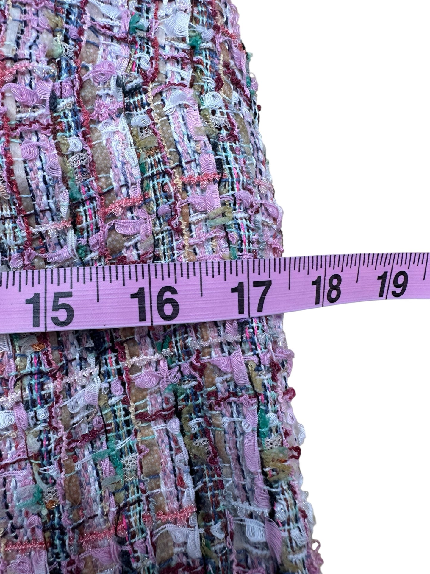 VOY Pink Tweed Shift Dress Size L