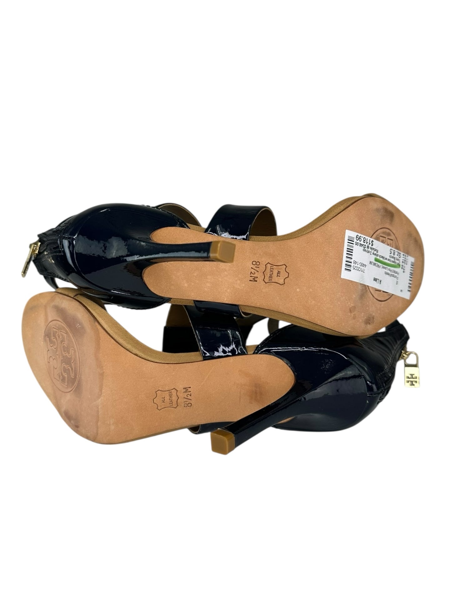 Tory Burch Danielle Caged Leather Sandal Pumps Size 8.5