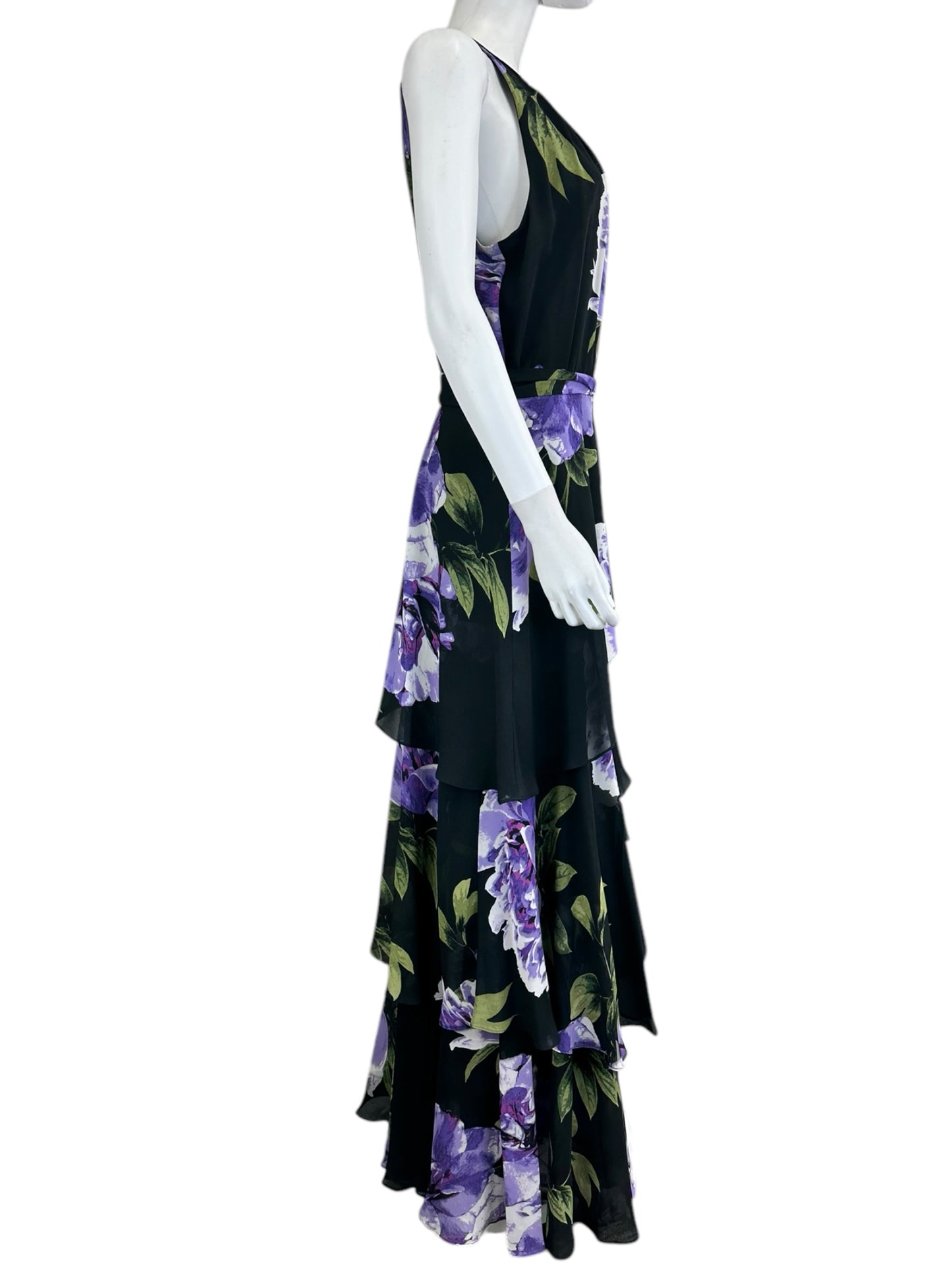 alex marie Black Floral Dress Size 12