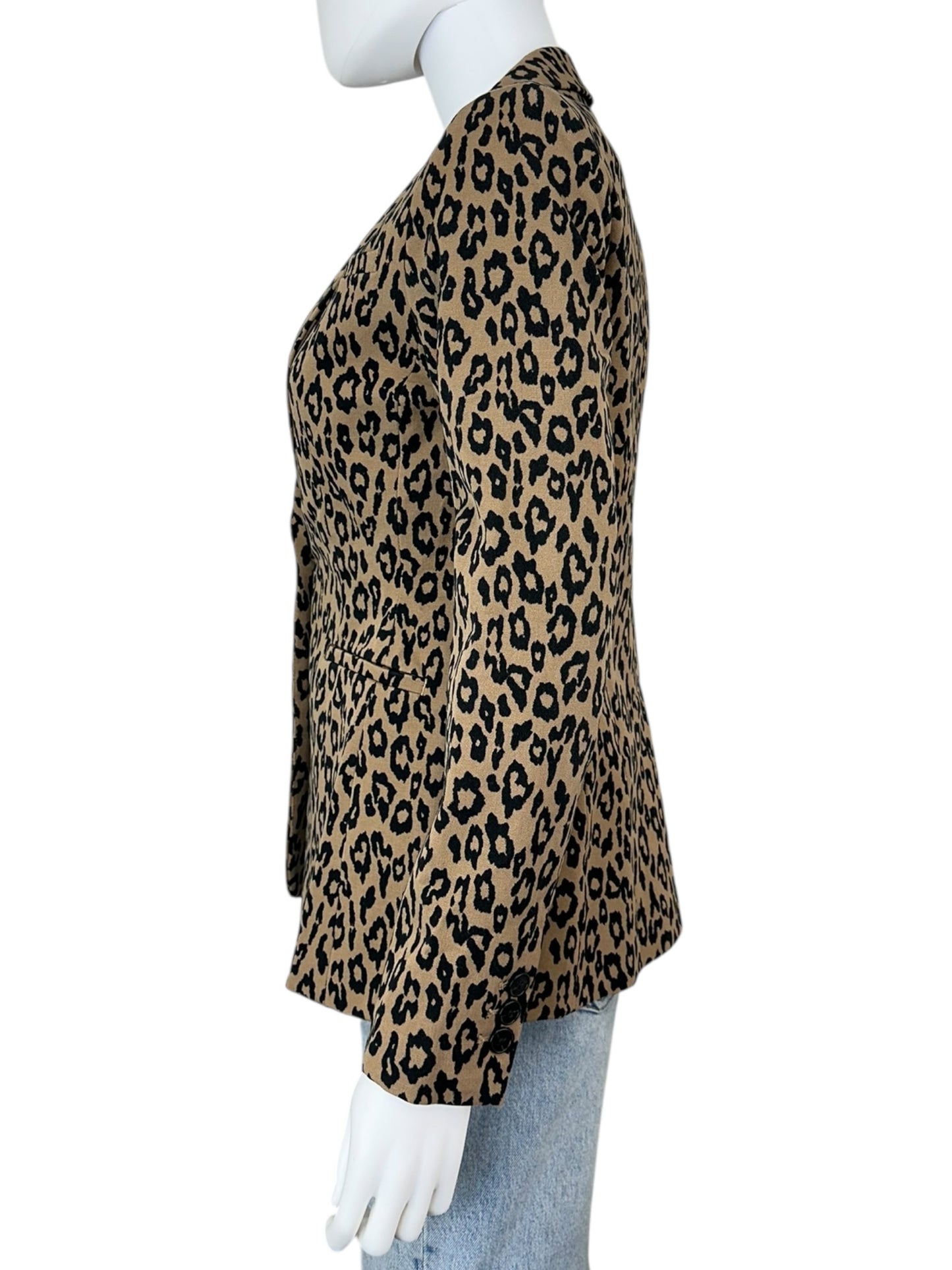 BANANA REPUBLIC Brown Leopard Print Blazer Size 4