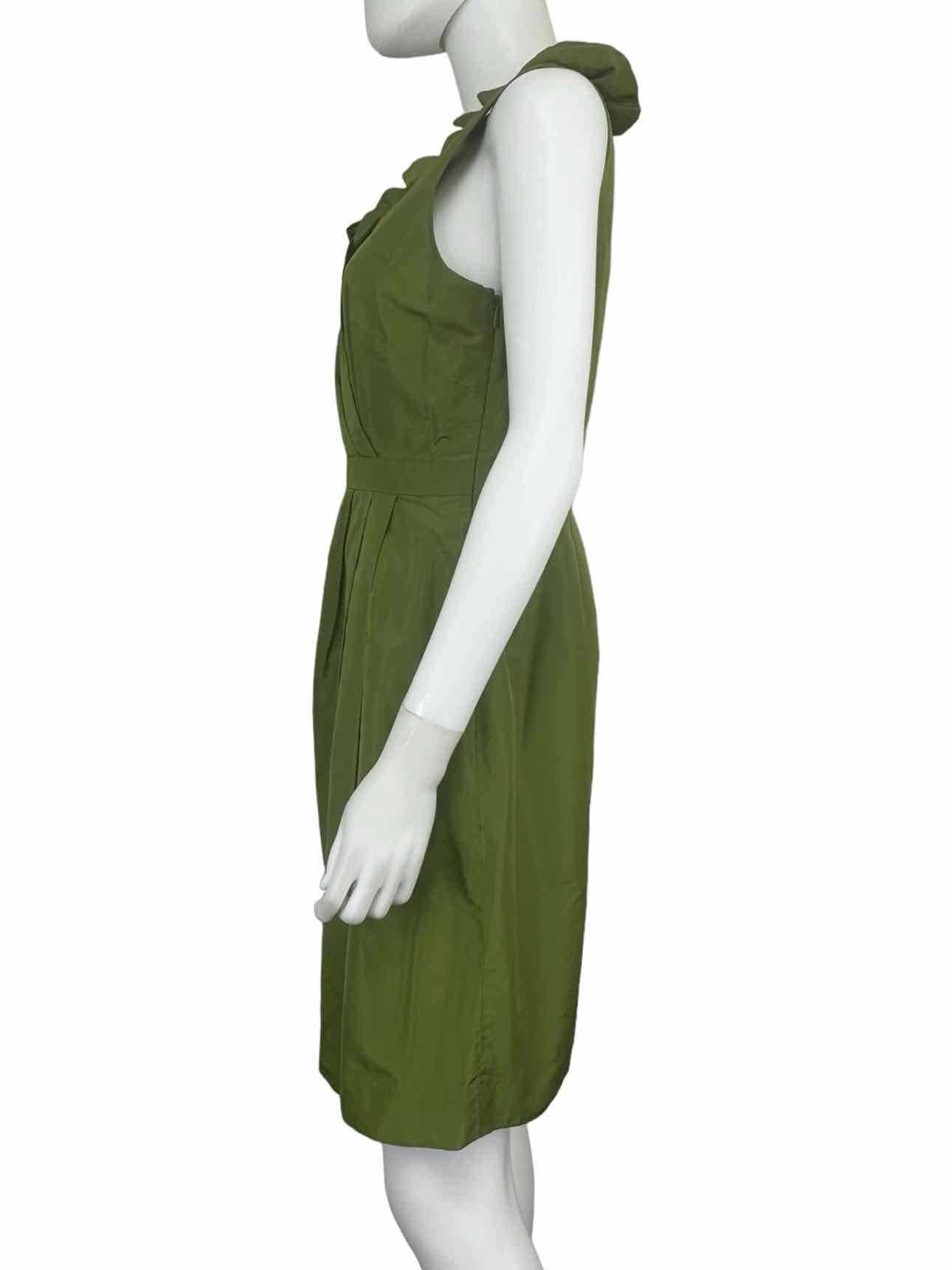 J. Crew Green Silk Cocktail Dress Size 6
