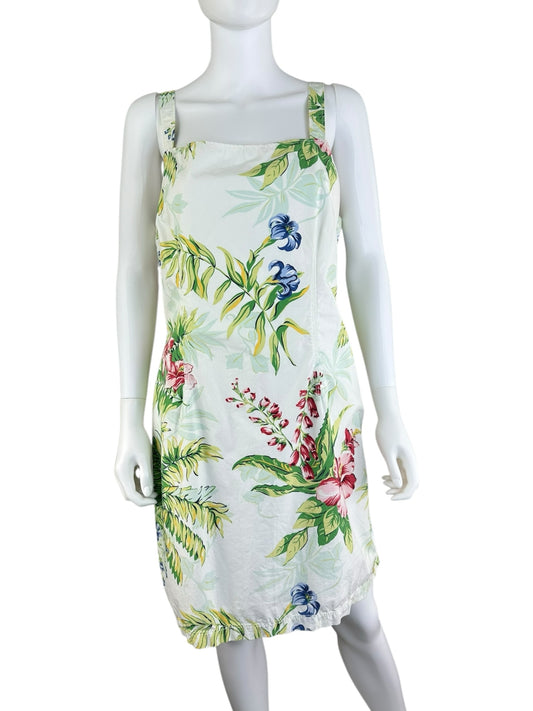 Tommy Hilfiger 100% Cotton Tropical Floral Print Dress Size 14