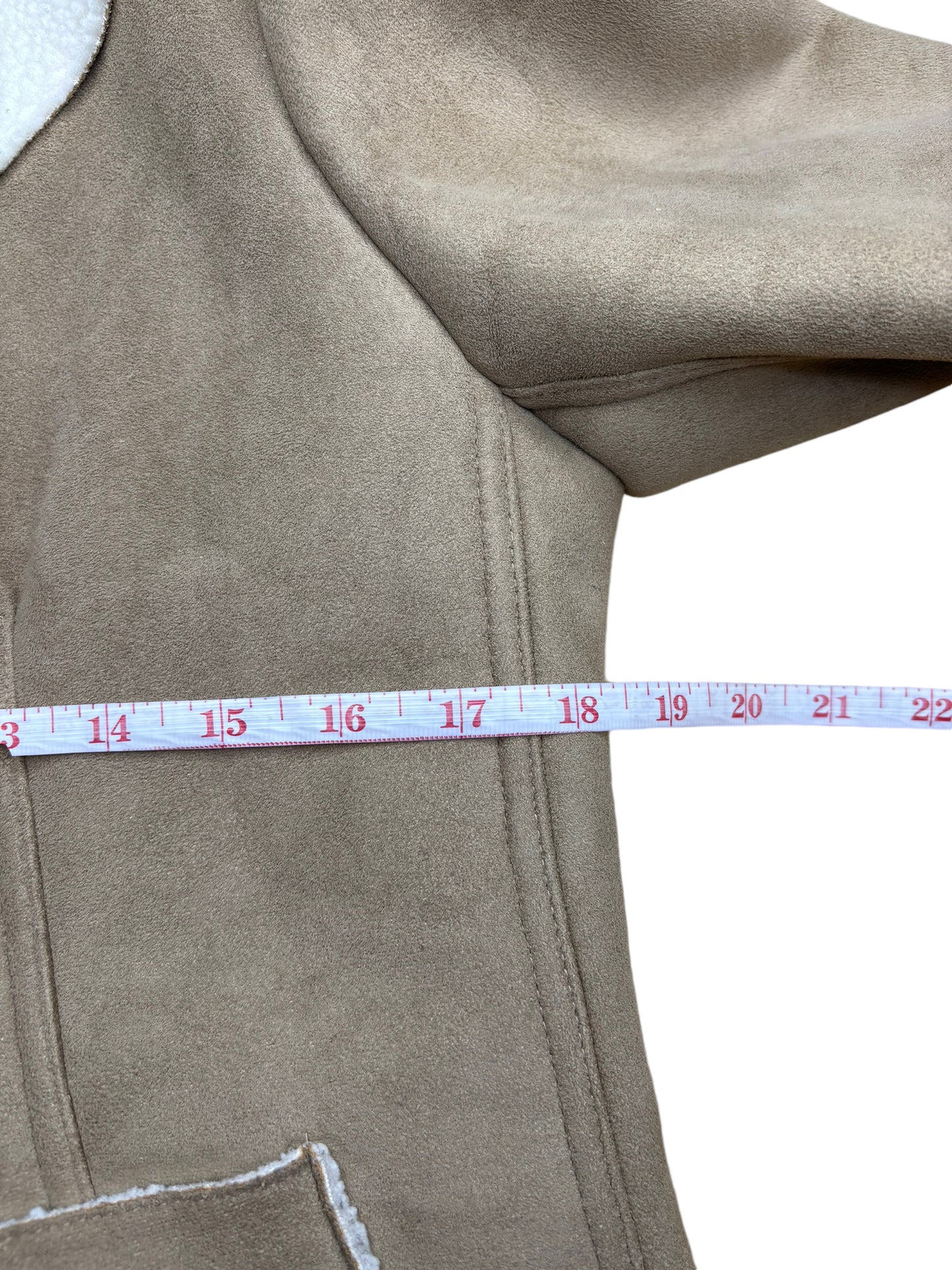 JONES NEW YORK Tan Vegan Suede Jacket Size M