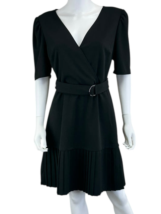 DKNY Black Midi Wrap Dress Size 10