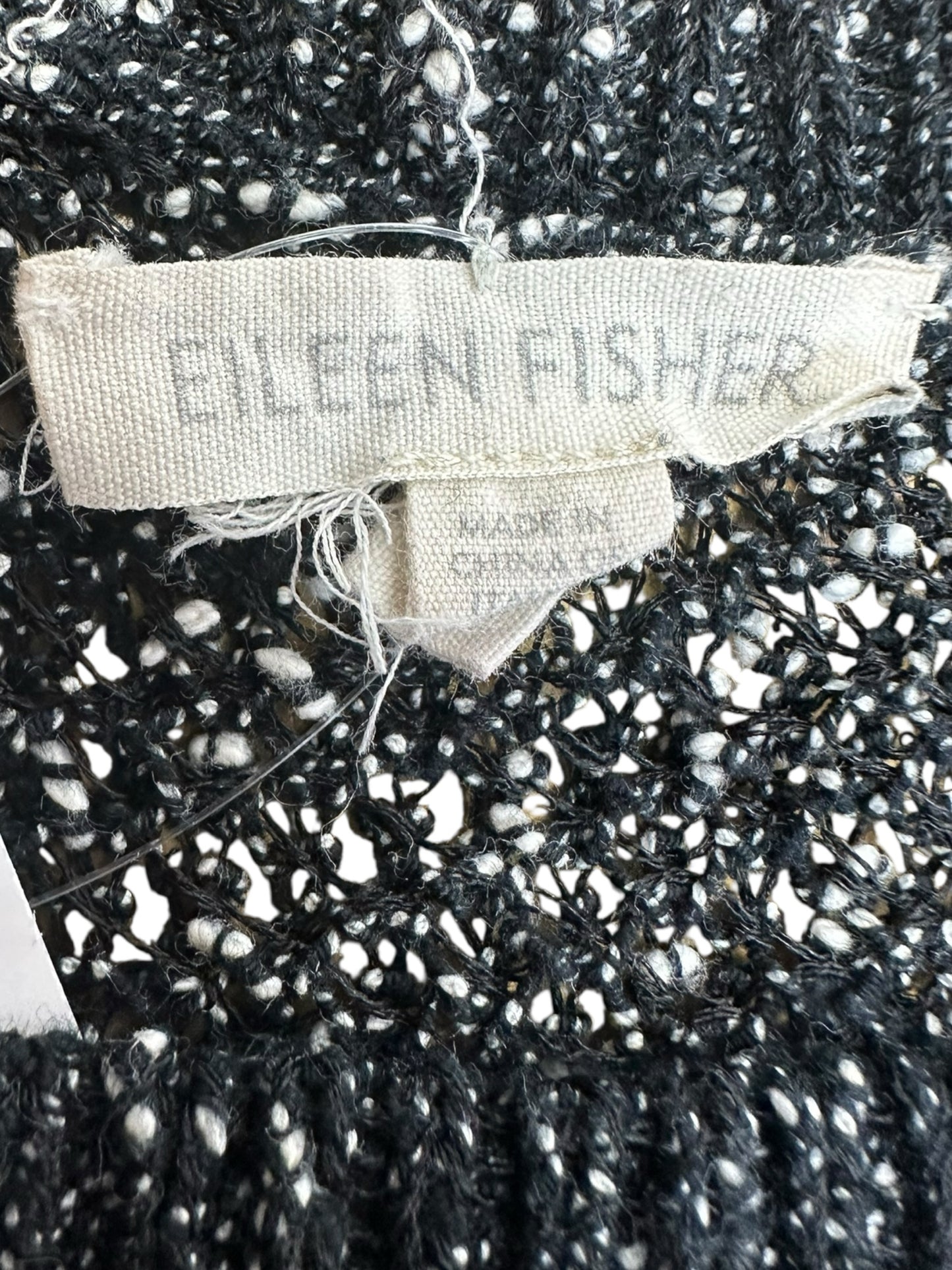 EILEEN FISHER Black Linen Sweater Size S