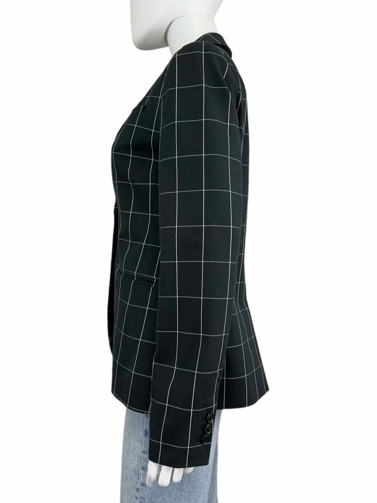 BANANA REPUBLIC Black Plaid Blazer Size 6