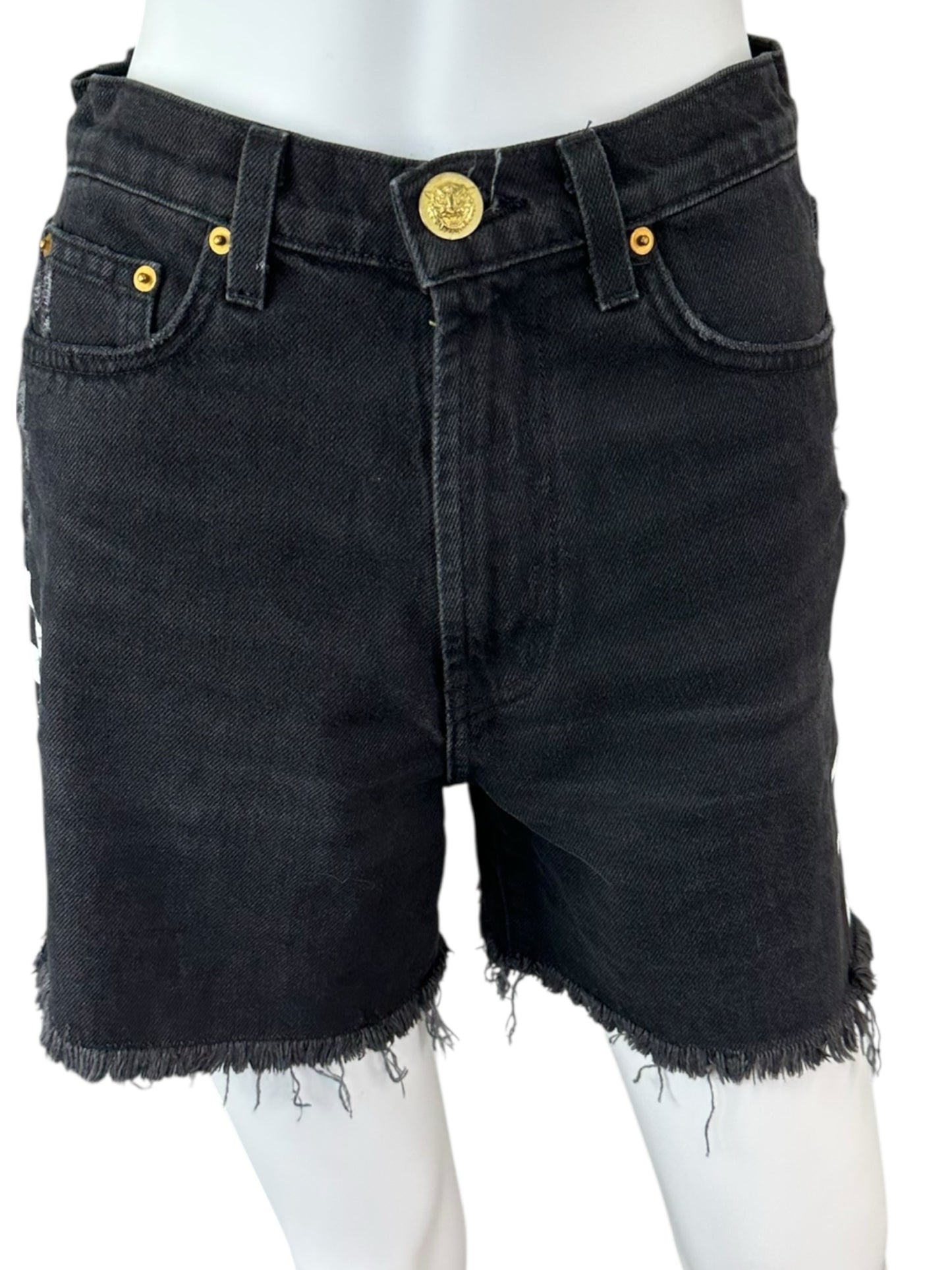 Aviator Nation NWT Black Hi Rise Skater Cutoff Shorts Size 25