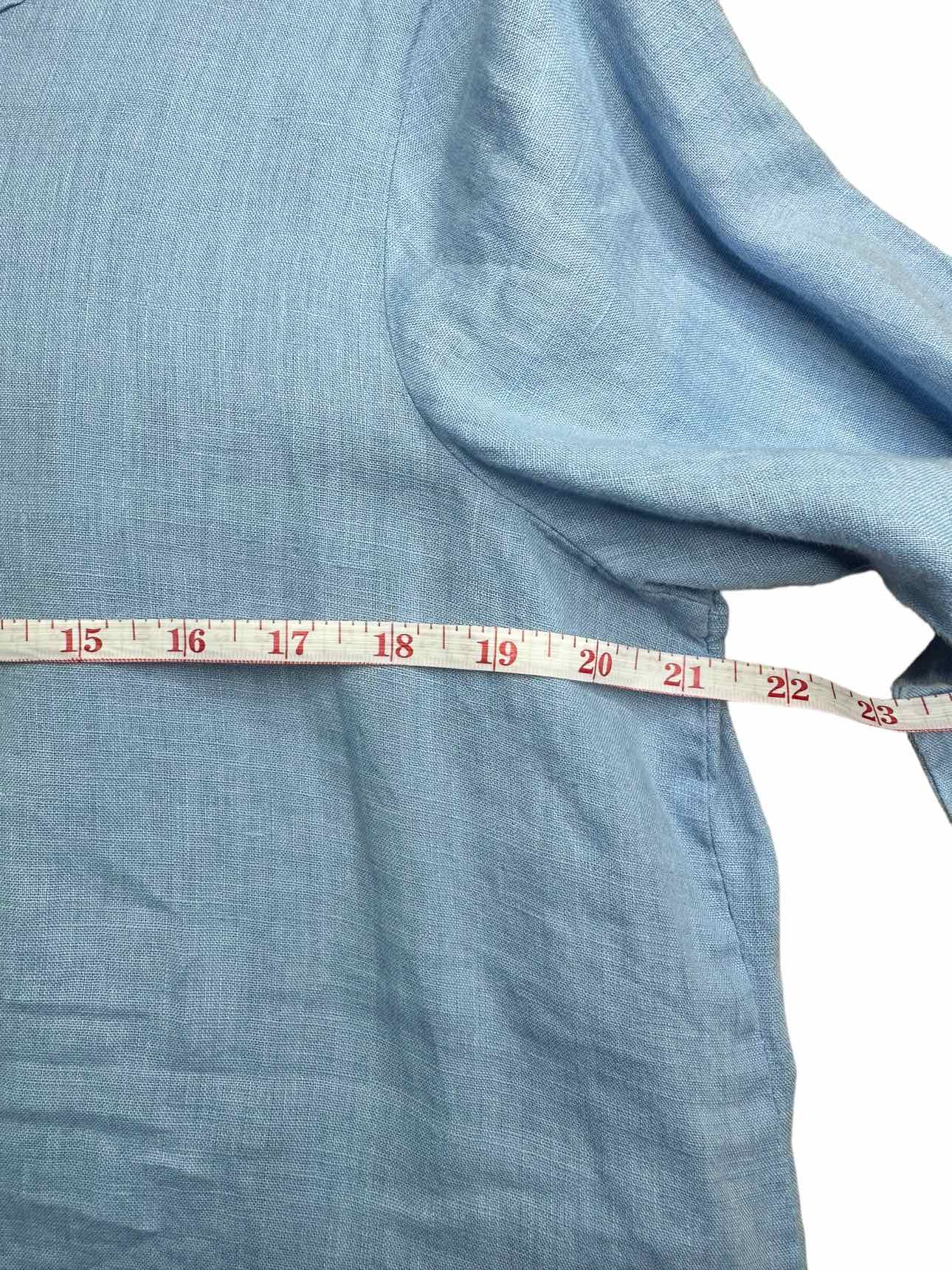 FLAX 100% Linen Powder Blue Tunic Size S
