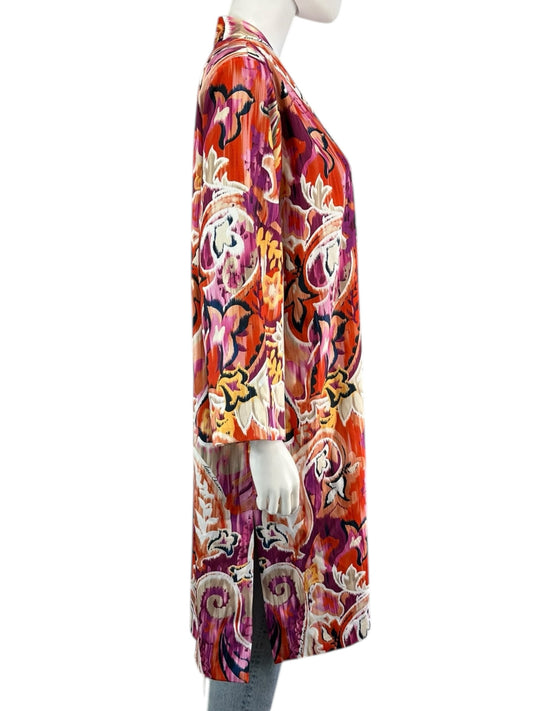 Chico's NWT Paisley Print Duster Cardigan Jacket Size L