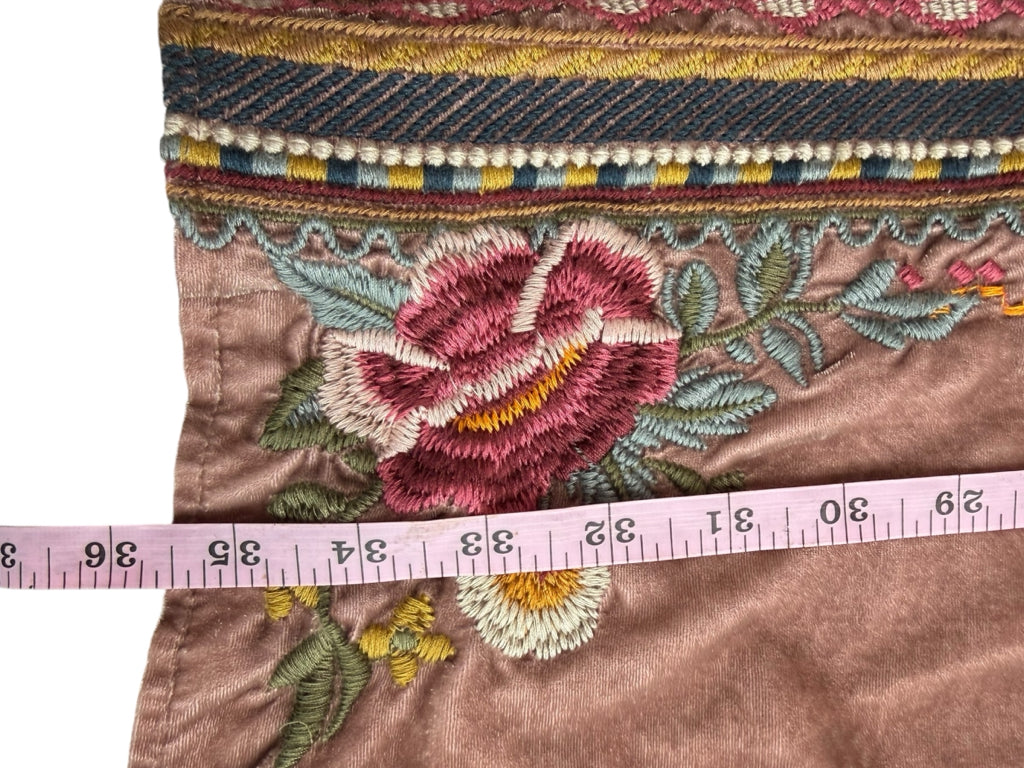 Johnny Was Maueve Velvet Embroidered Tunic Size M