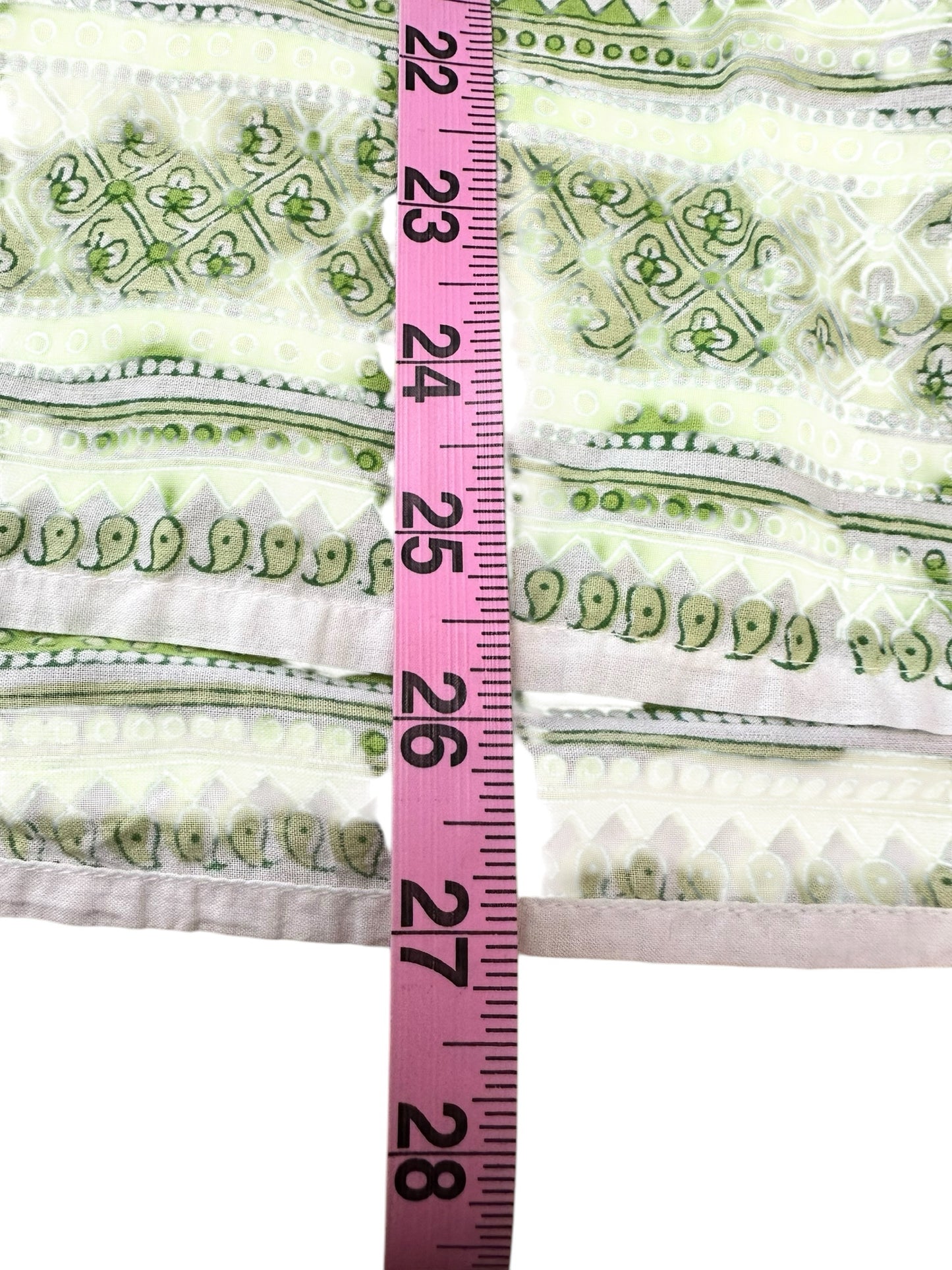 POMEGRANATE Green Patterned Tunic Size L