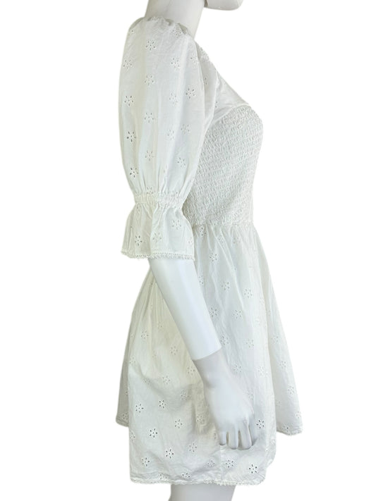 Spell White 100% Organic Cotton Mini Sundress Size XS