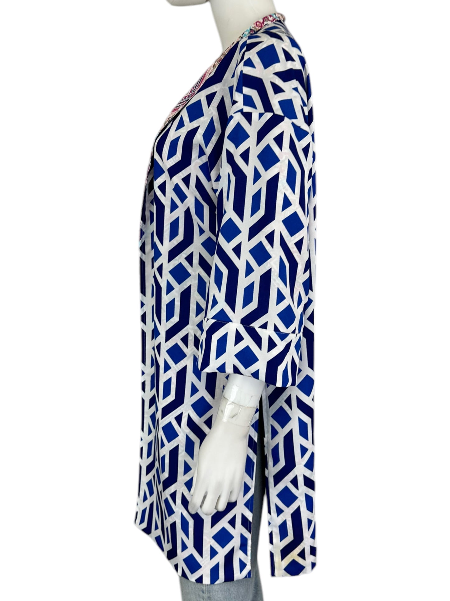 Chicos Blue Kimono Reversible Size M