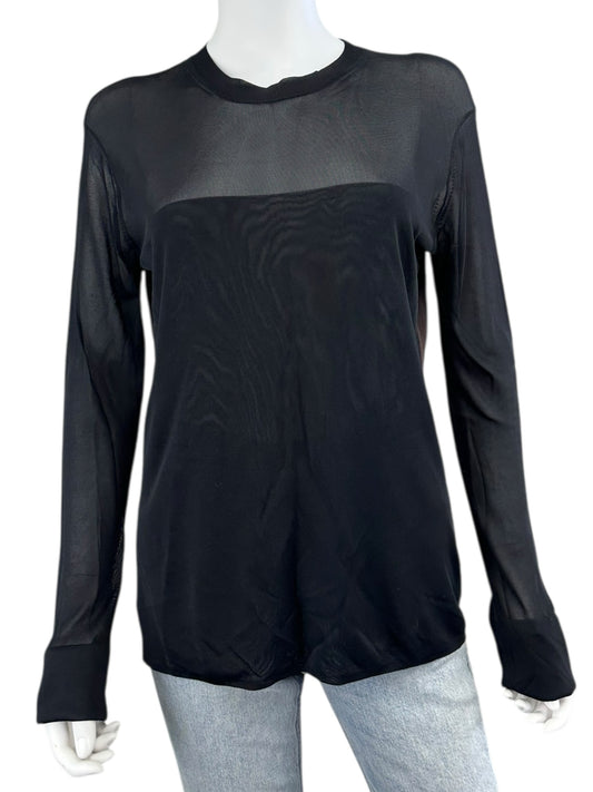 Alexander Wang Black Mesh Blouse Size L Blouse
