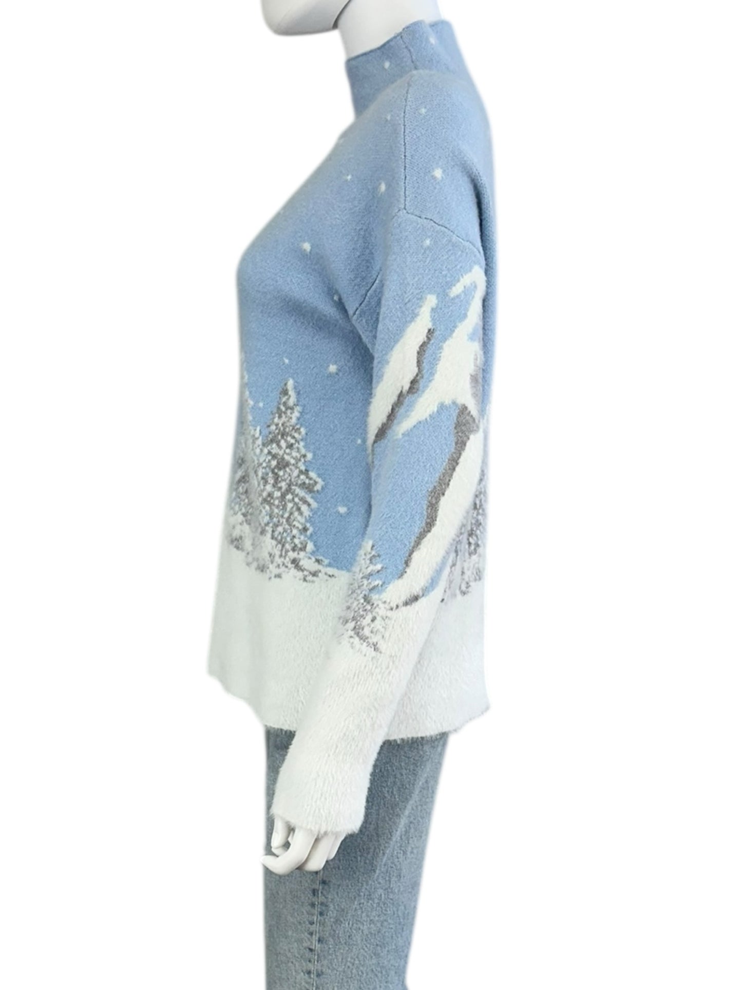 RACHEL ZOE Winter Mountain Range Sweater Size S
