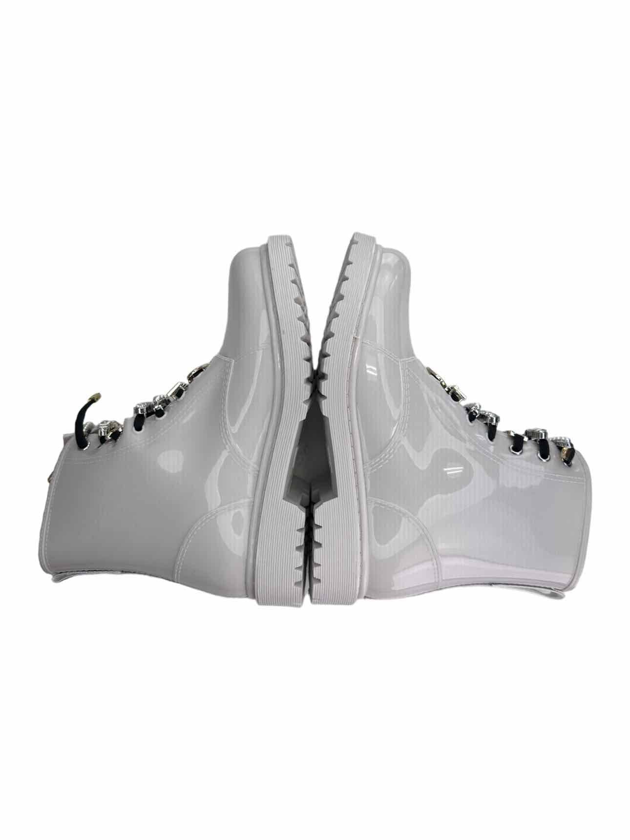KARL LAGERFELD NWT White TOPANGA Rubber Boots Size 9