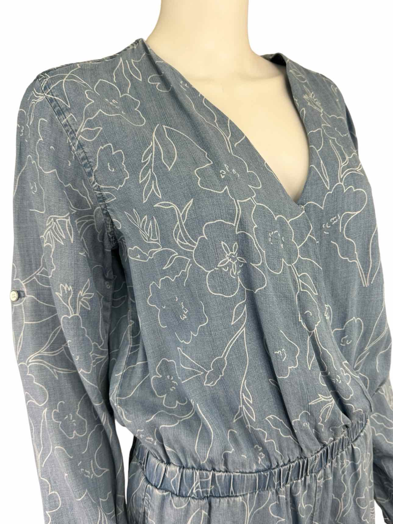 cloth & stone Blue Chambray Romper Size S