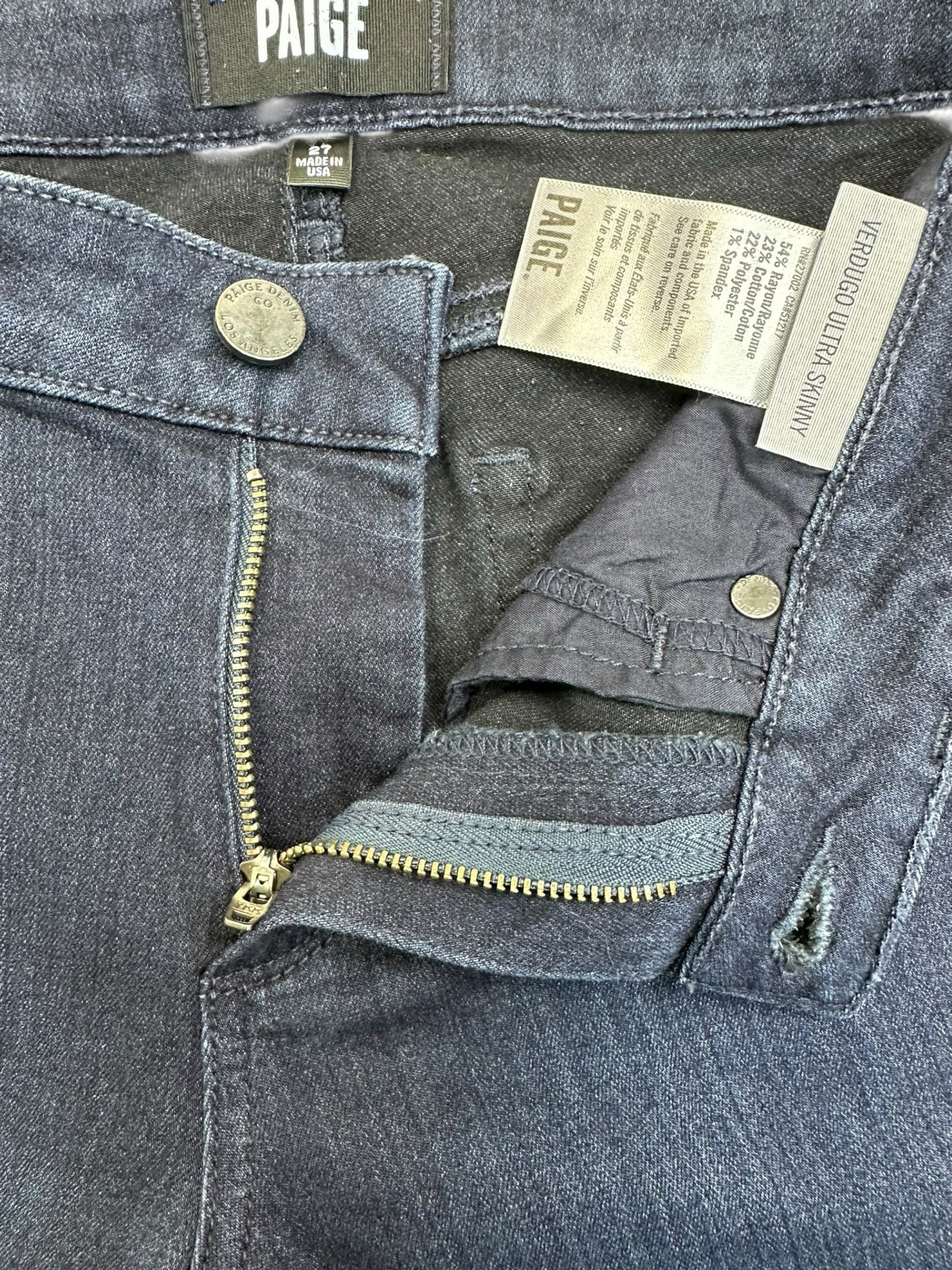 PAIGE Verdugo Ultra Skinny Jeans Size 27