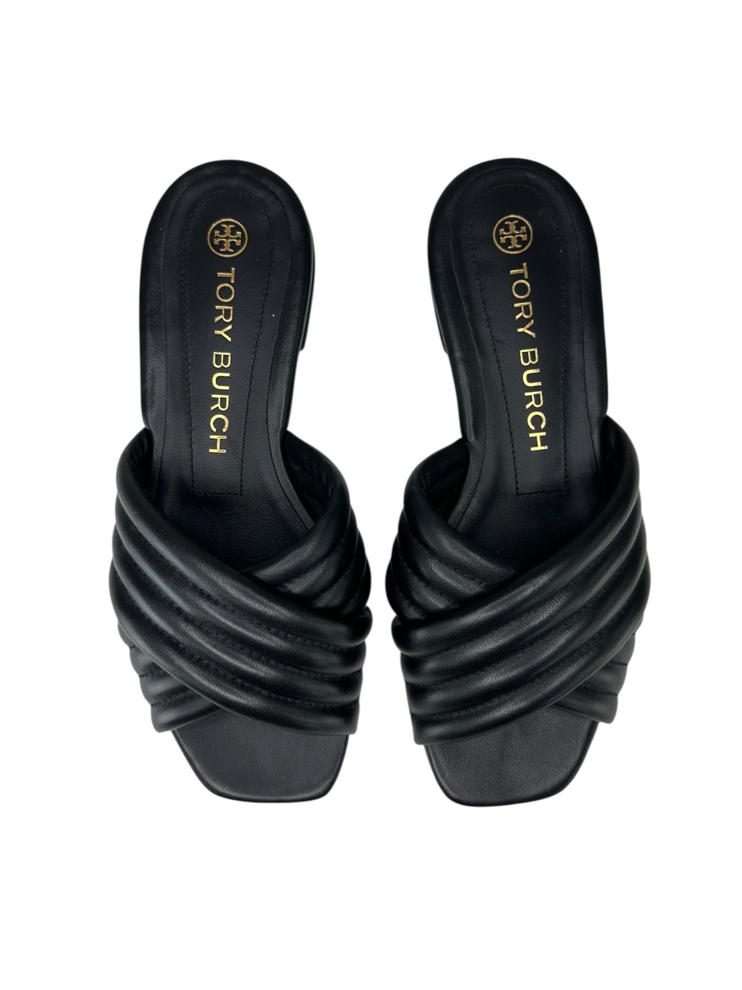 Tory Burch Black Quilted Kira Sandals Size 8