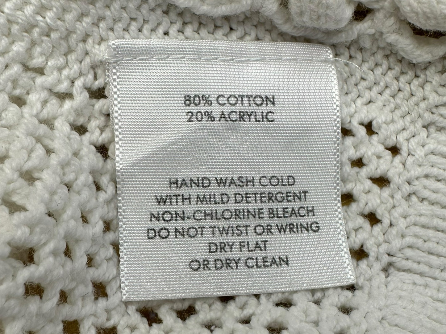 WHITE + WARREN White Cotton Sweater Size S