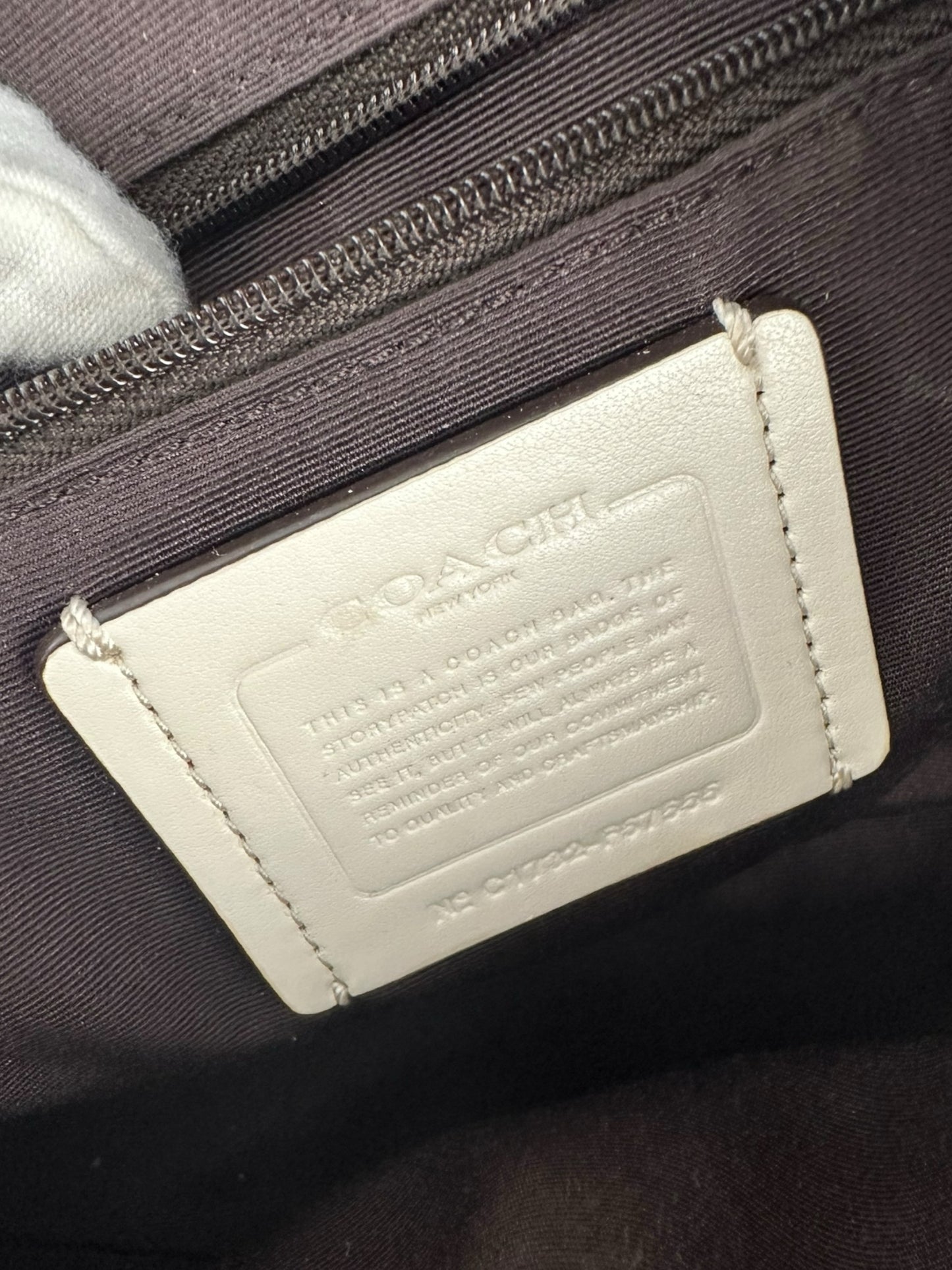 coach Cream Leather Purse