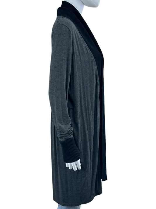 WHITE + WARREN Gray Knit Cardigan Size L