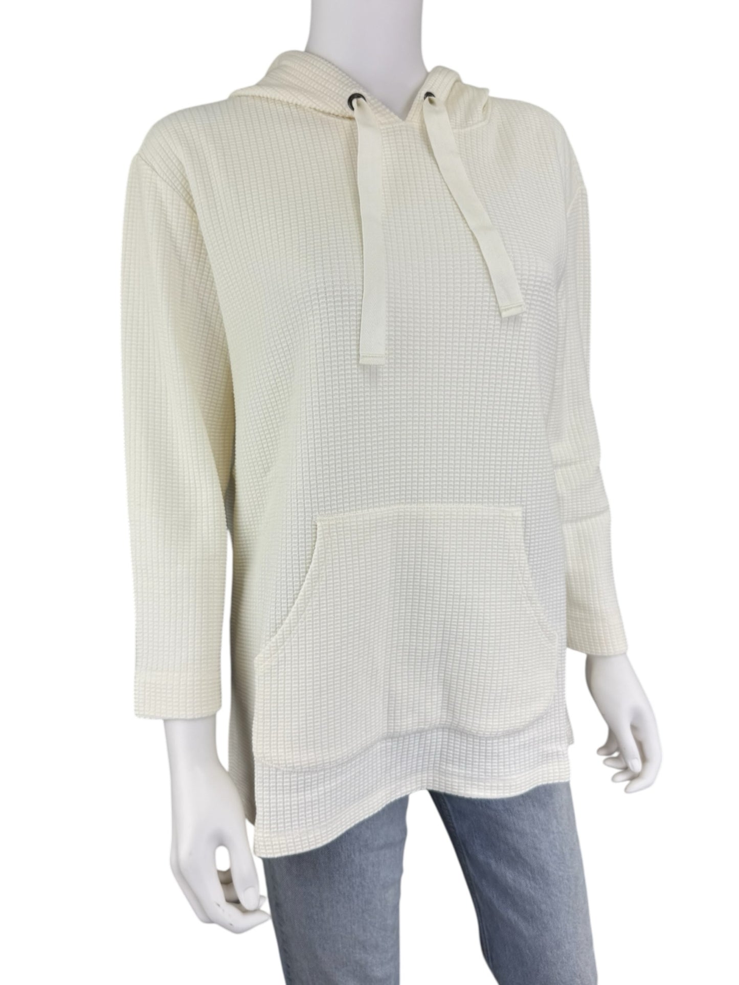 LILLA P Ivory Kangaroo Pocket Hoodie Size S