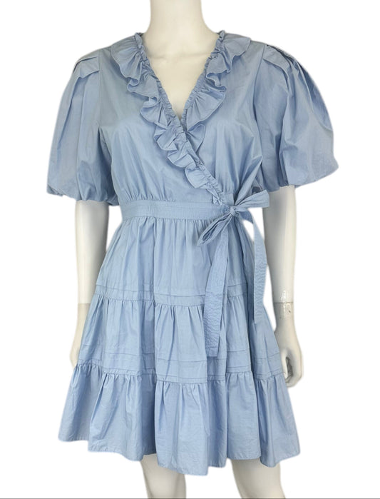 En Saison NWT Blue Mini Wrap Dress Size M